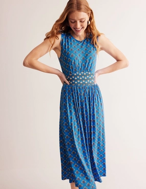 Trend Glow Thea Sleeveless Midi Dress-Indigo Bunting, Passion Stem