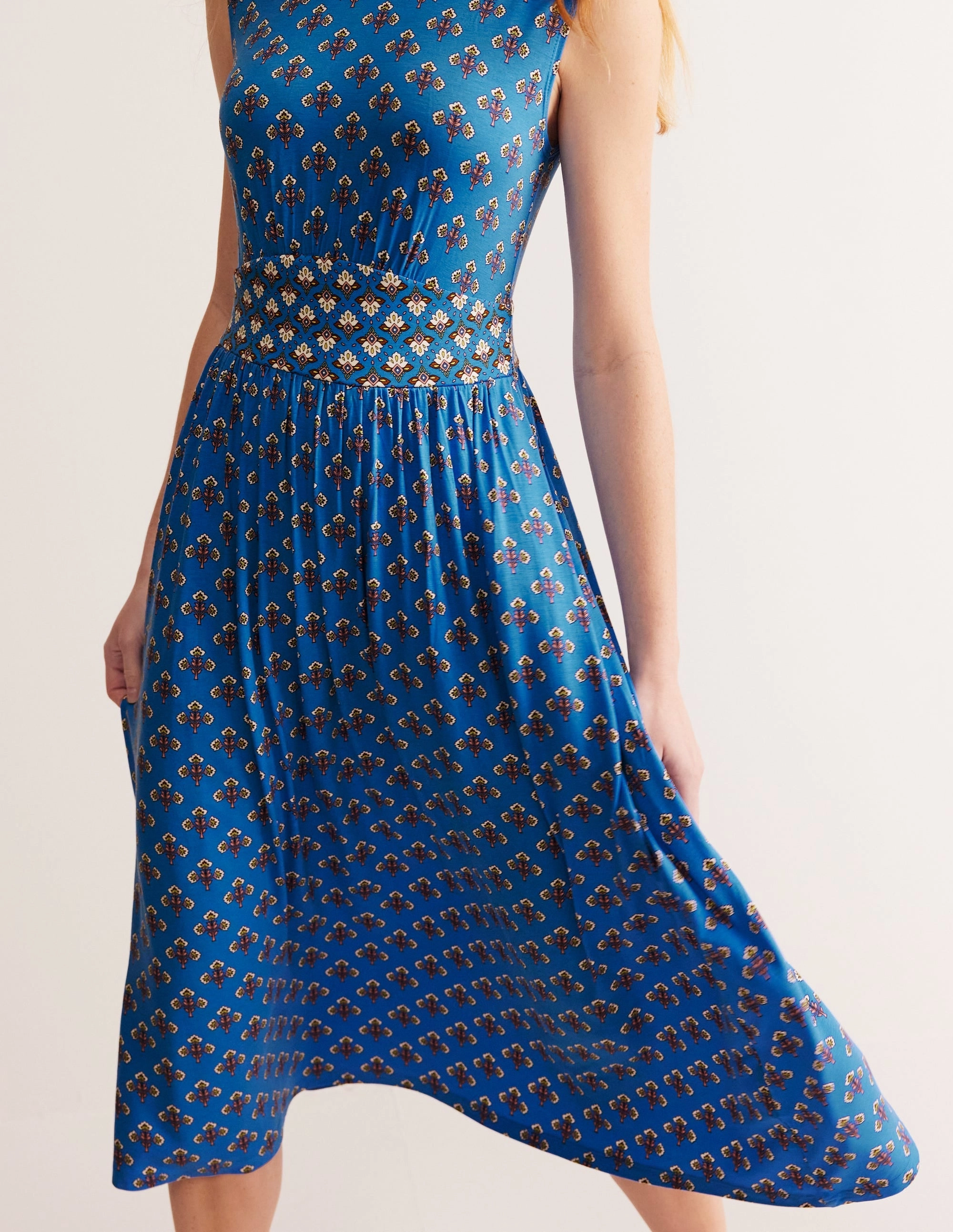 Thea Sleeveless Midi Dress-Indigo Bunting, Passion Stem Daily Option All-Occasion Look