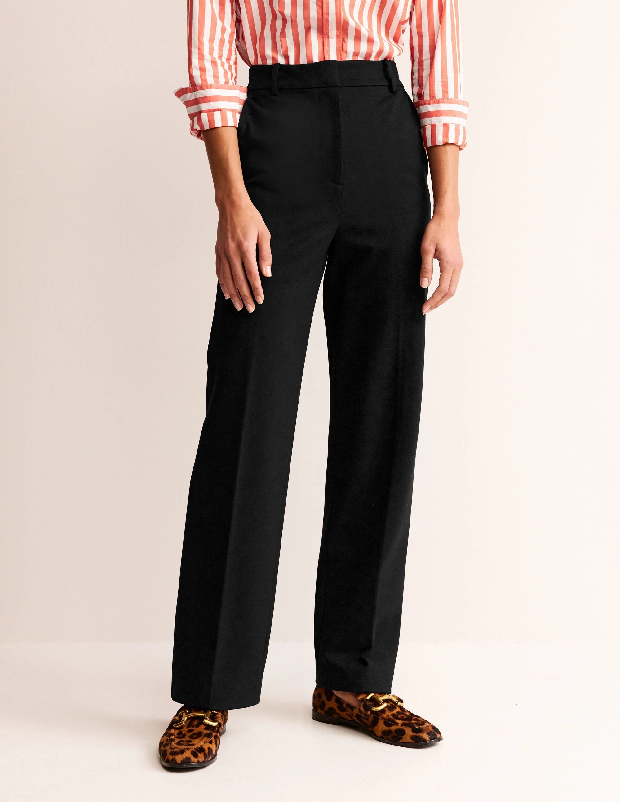 Fashionable Design Pimlico Ponte Trousers-Black