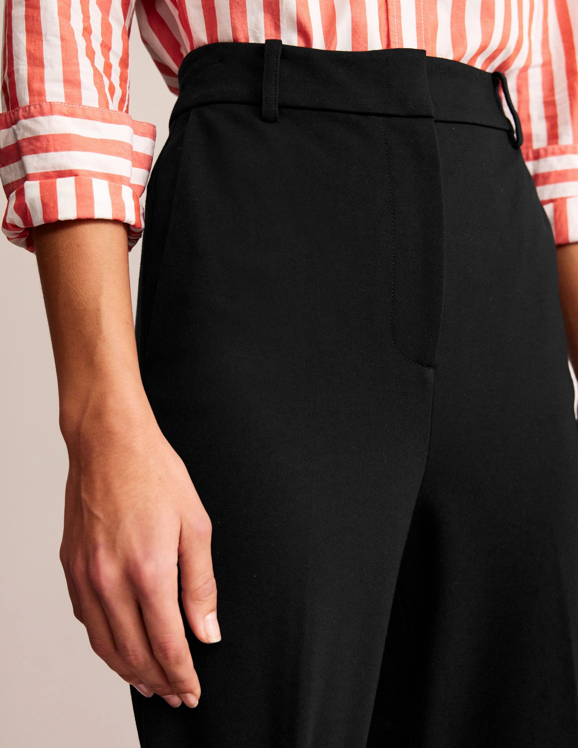 Pimlico Ponte Trousers-Black HeatRegulating Casual Comfort Wear