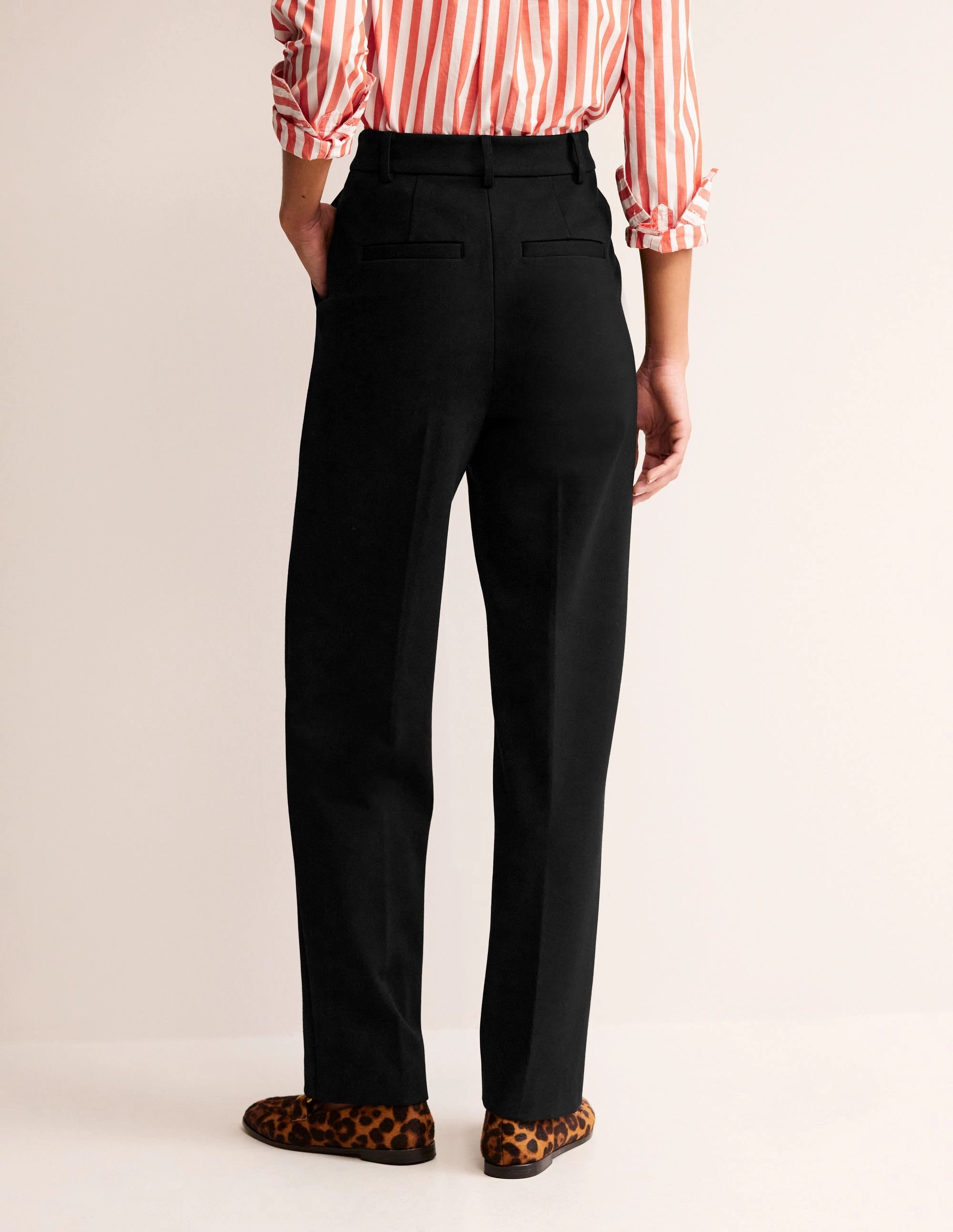 Pimlico Ponte Trousers-Black MachineWashable Sleek lines
