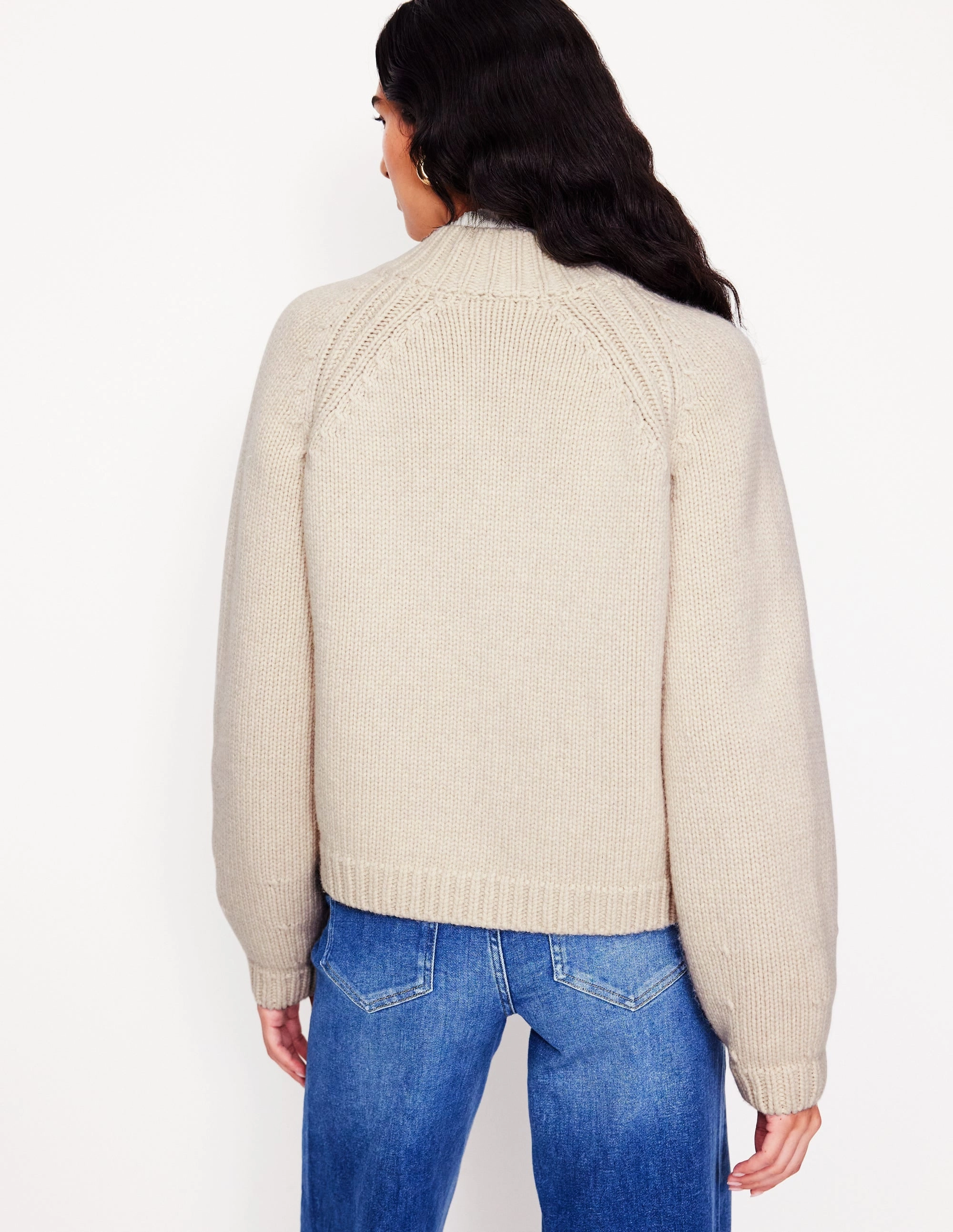 Casual Toggle Cardigan-Warm Ivory Non Chlorine Bleach Safe