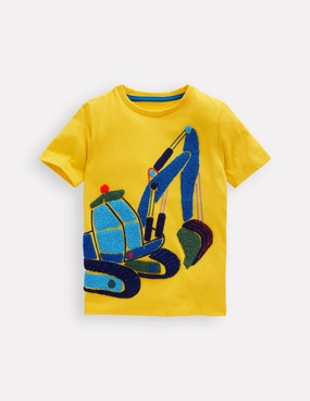 Sporty Layer Modern Fit Chain Stitch T-Shirt-Pineapple Yellow Digger