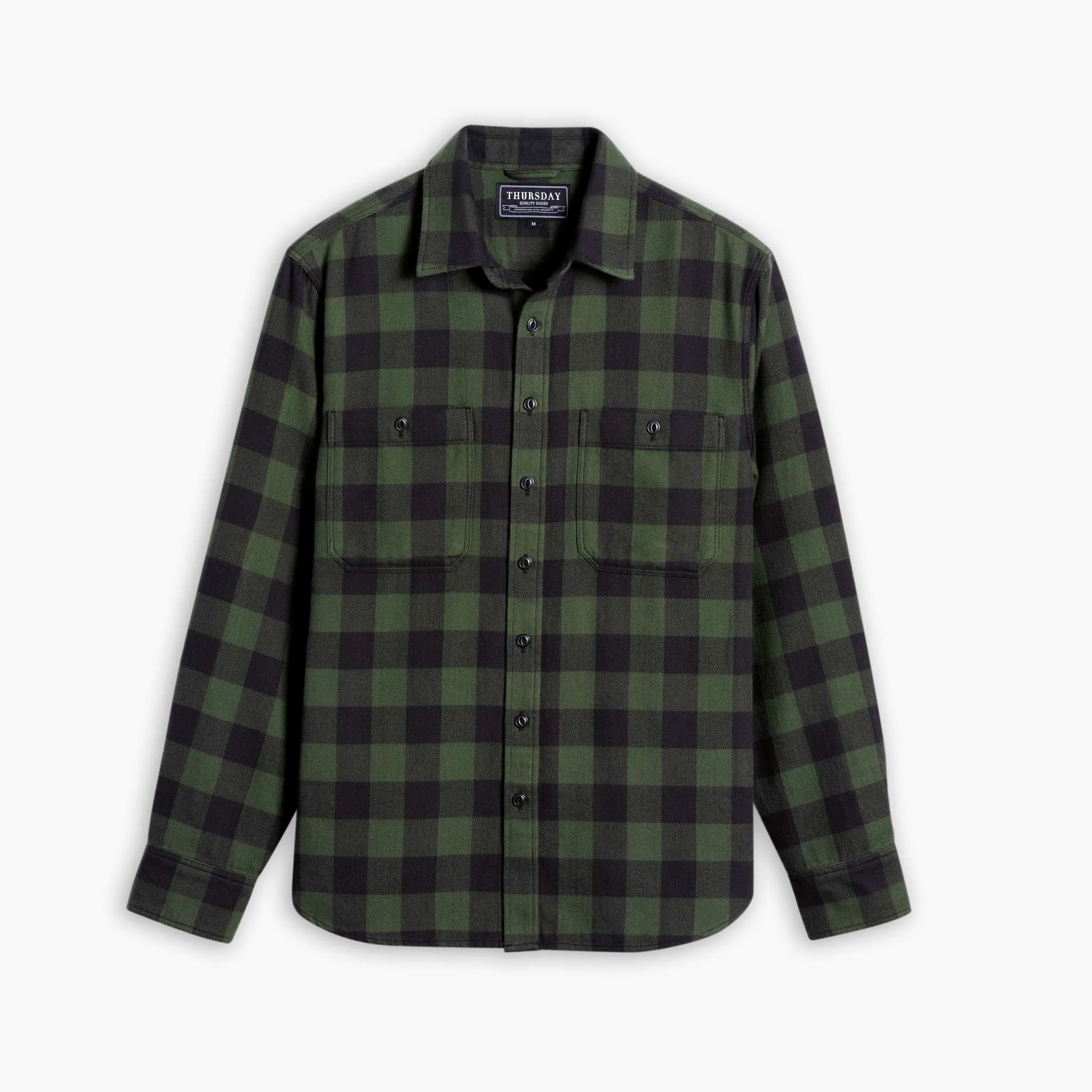 Social Meetup Buffalo Check Shirt | Evergreen