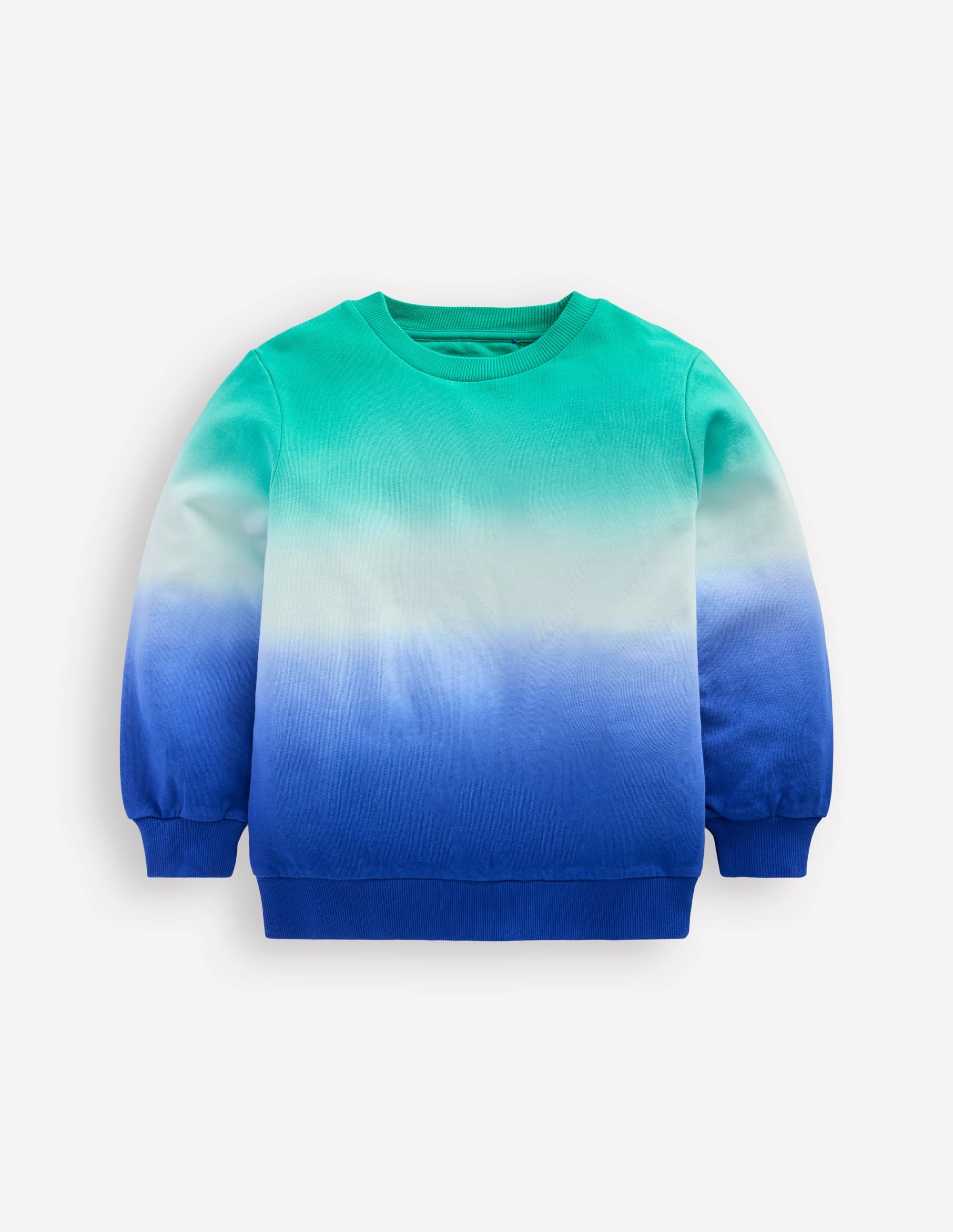 Tie Dye Sweatshirt-Bright Blue/ Aquamarine Blue Soft Touch Fit Light Fit