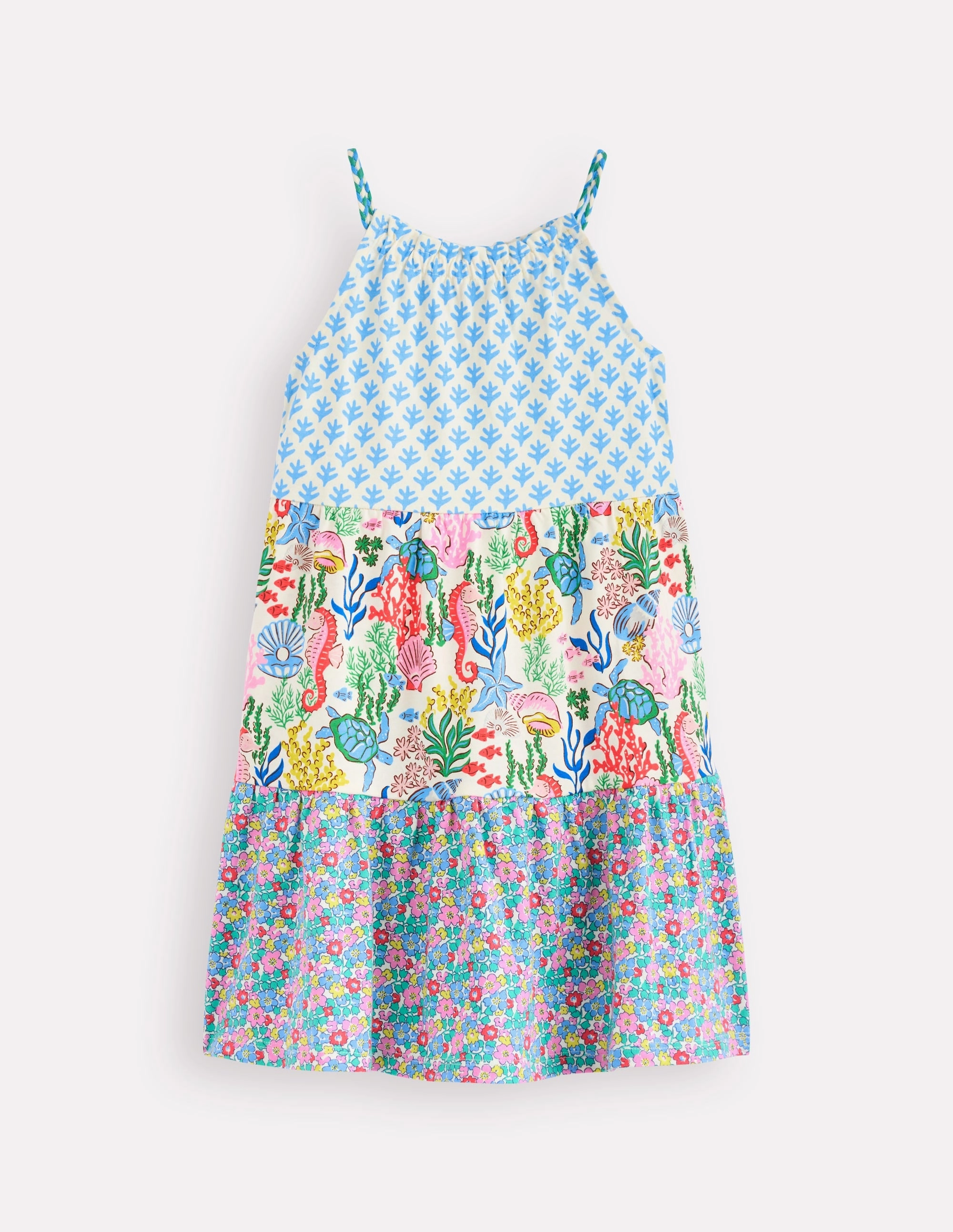 vacation look Understated Elegance Enola Hotchpotch Jersey Dress-Multi Flowerbed