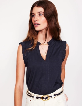 Lola Sleeveless Top-Navy Casual Mode