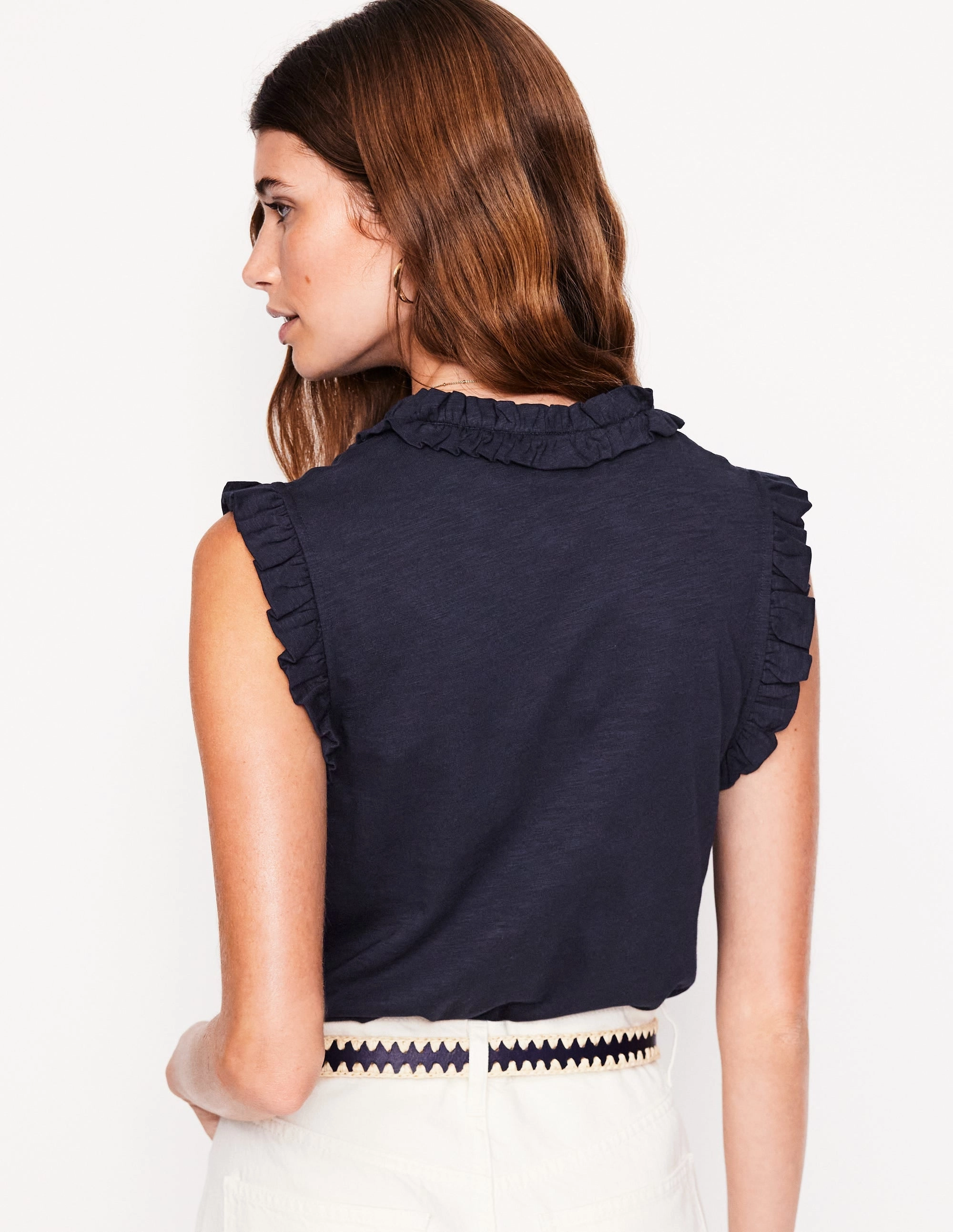 Chic Comfort Lola Sleeveless Top-Navy