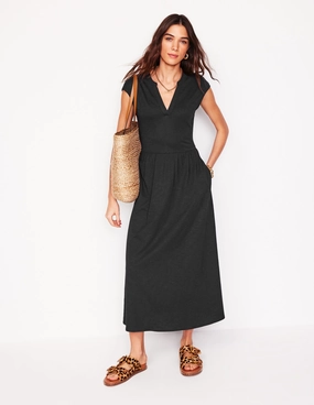 Chloe Jersey Midi Dress-Black Tear-resistant