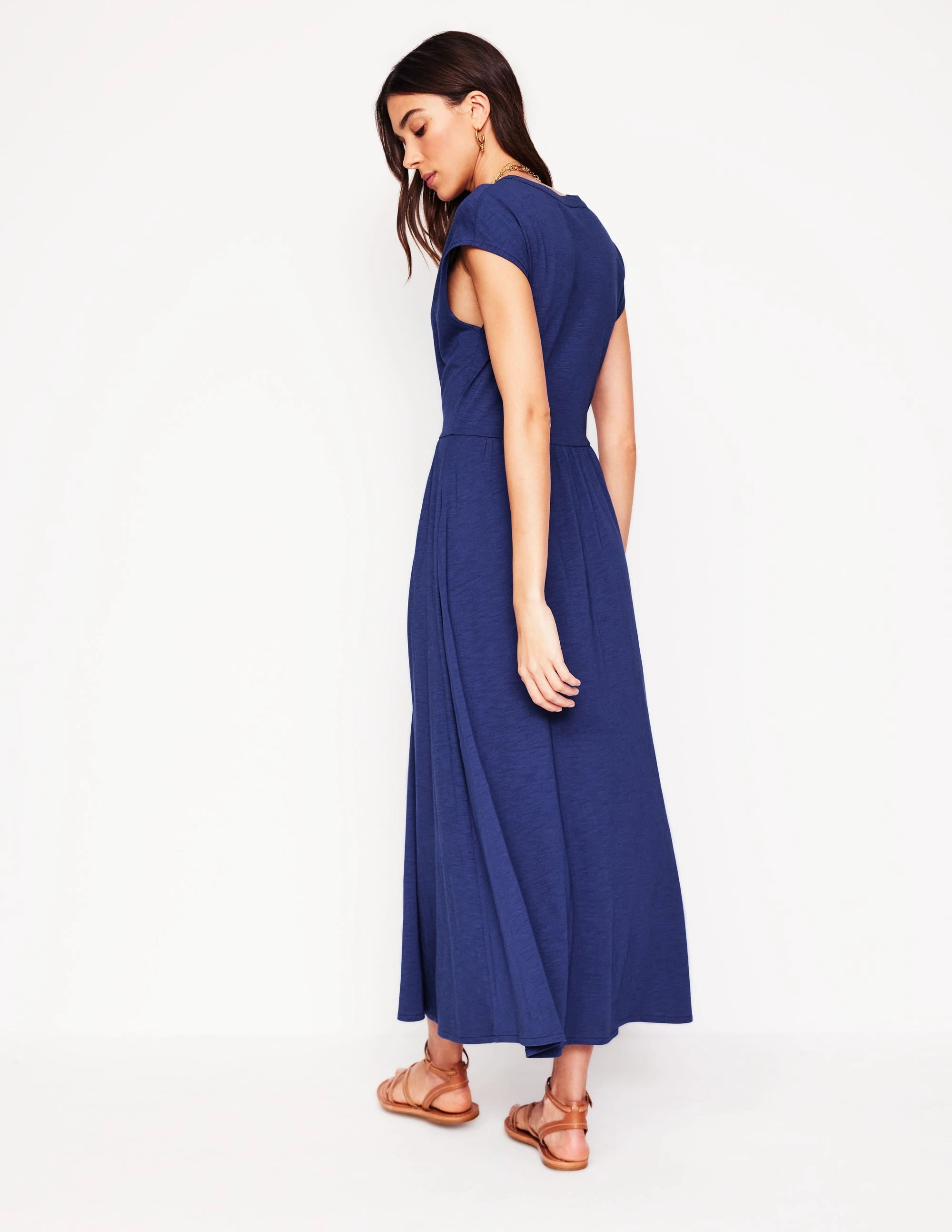 Chloe Jersey Midi Dress-Starboard Blue Trend Appeal Pure Motion