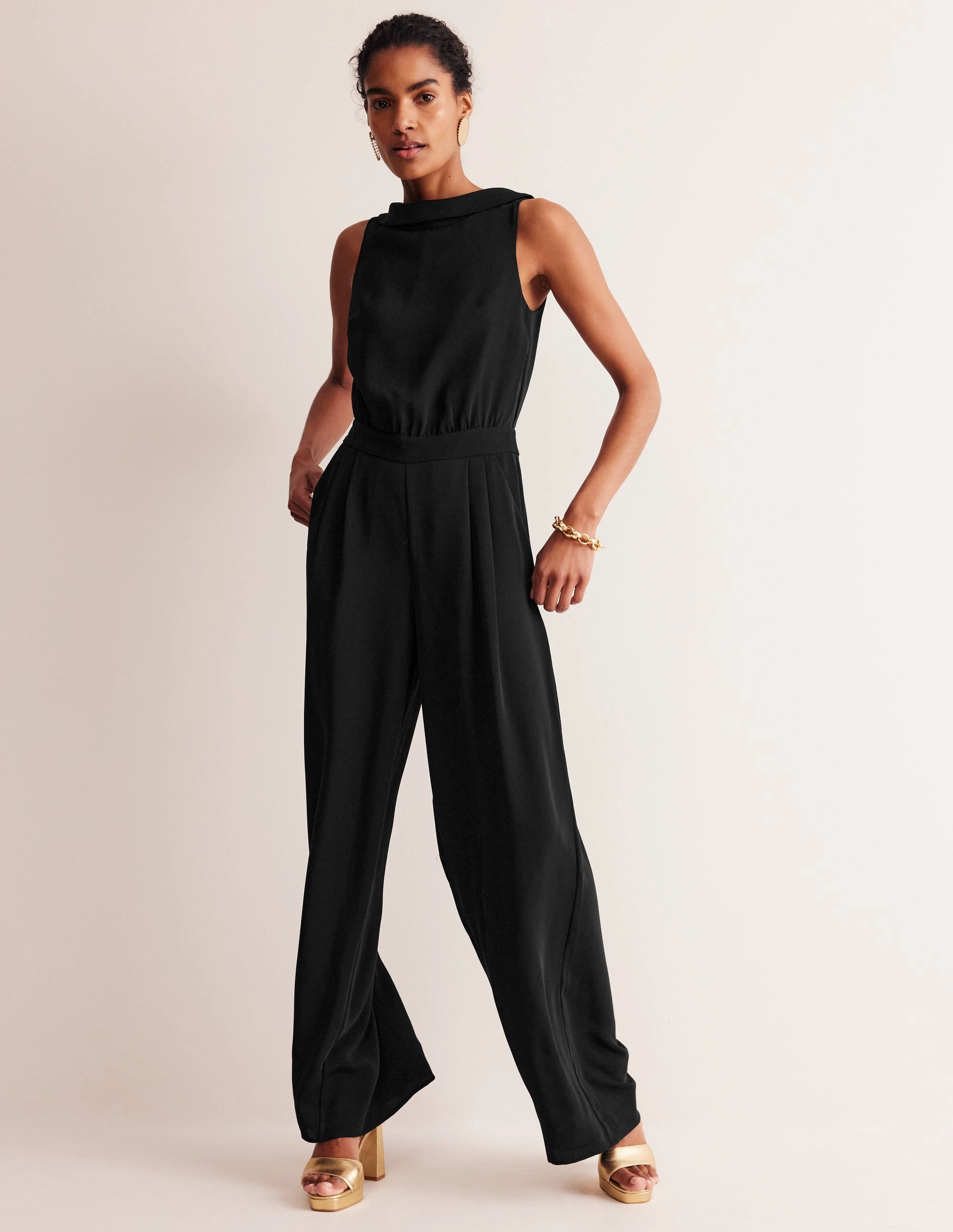 Clarissa Jumpsuit-Black Warm Season