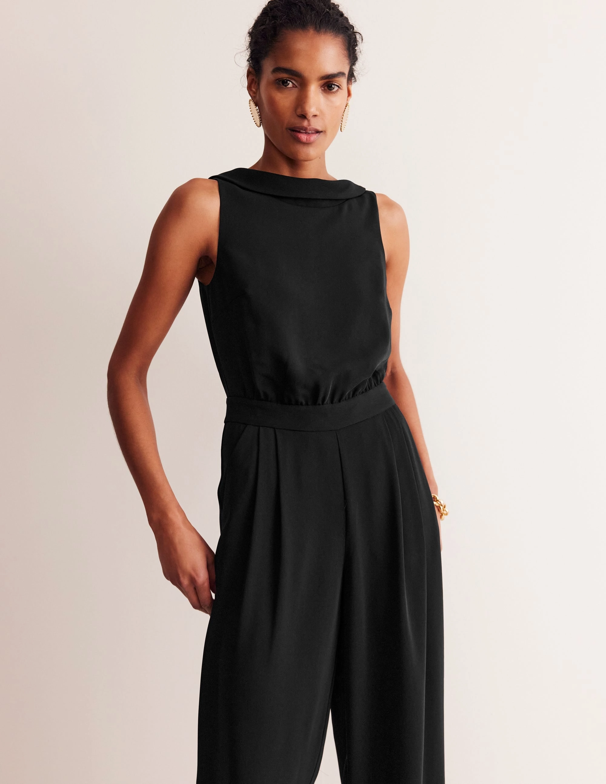 Clarissa Jumpsuit-Black Relaxed Look