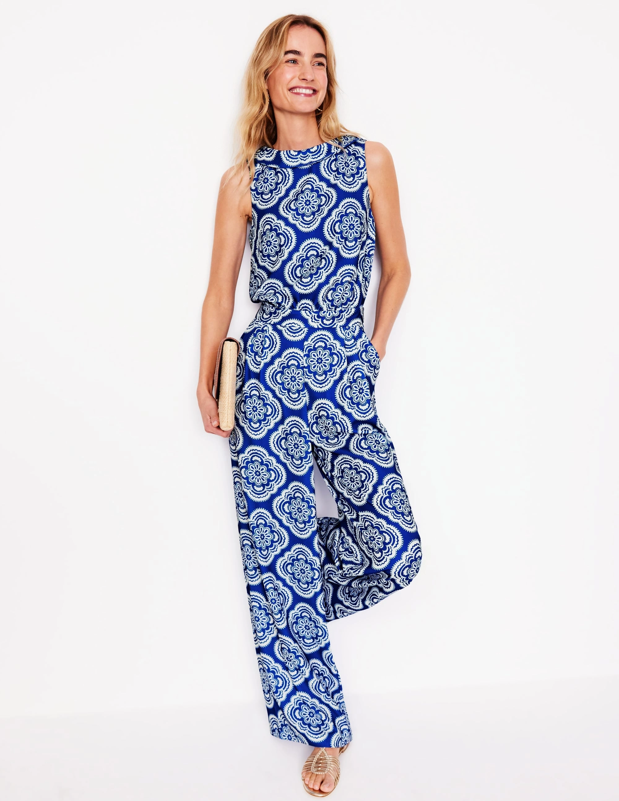 Dreamy Look Urban Touch Clarissa Jumpsuit-Gallery Blue, Botanic Blush