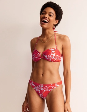 Travel Ready Classic Bikini Bottoms-Fire Cracker, Gardenia Swirl