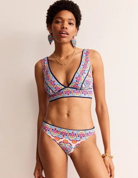 Classic Bikini Bottoms-Ivory, Flora Stamp Tropical Life Online Shopping