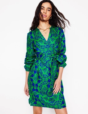 Cleo Linen Tie Waist Dress-Aleo, Structured Meadow Feminine fit-and-flare silhouette