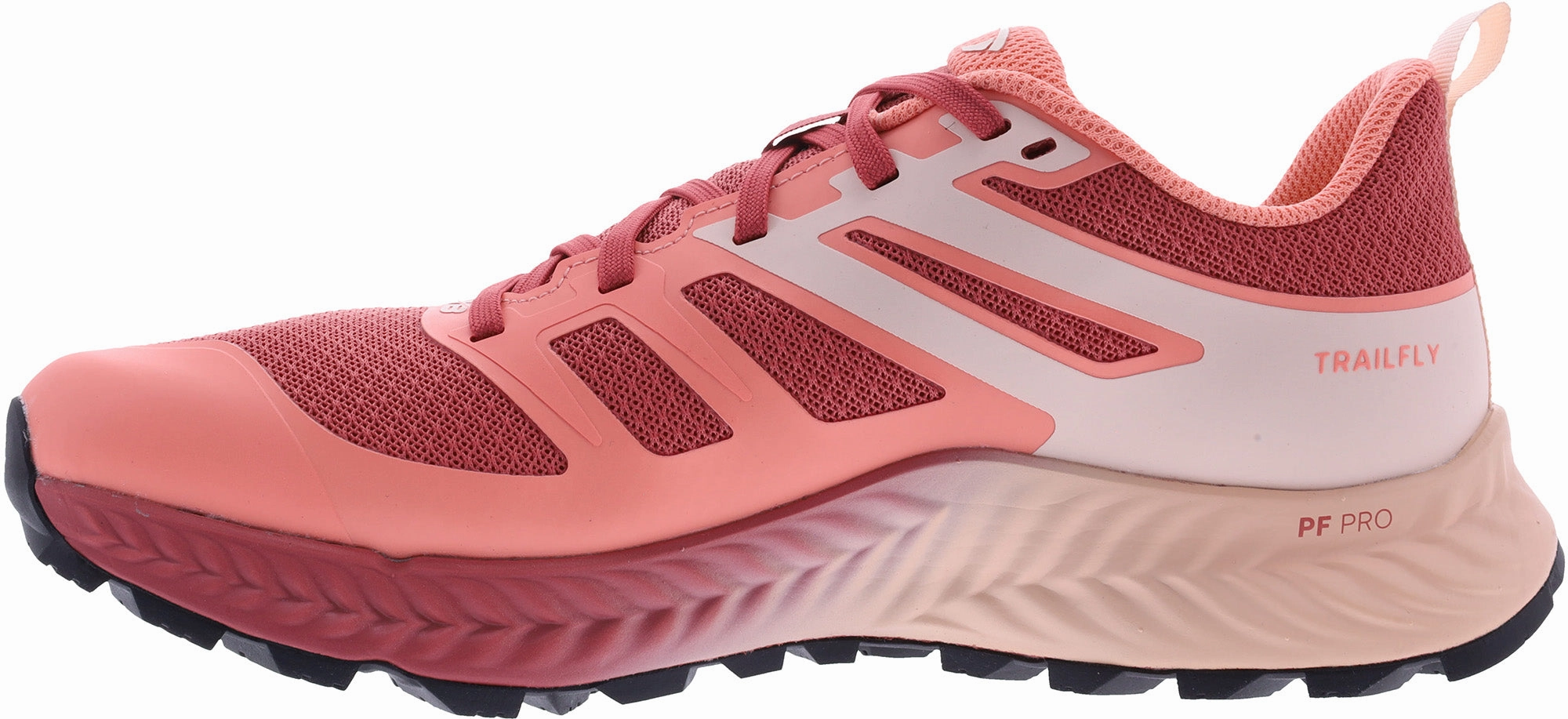 Stretchable Material muted - colored running shoes Inov8 TrailFly Womens Trail Running Shoes - Pink