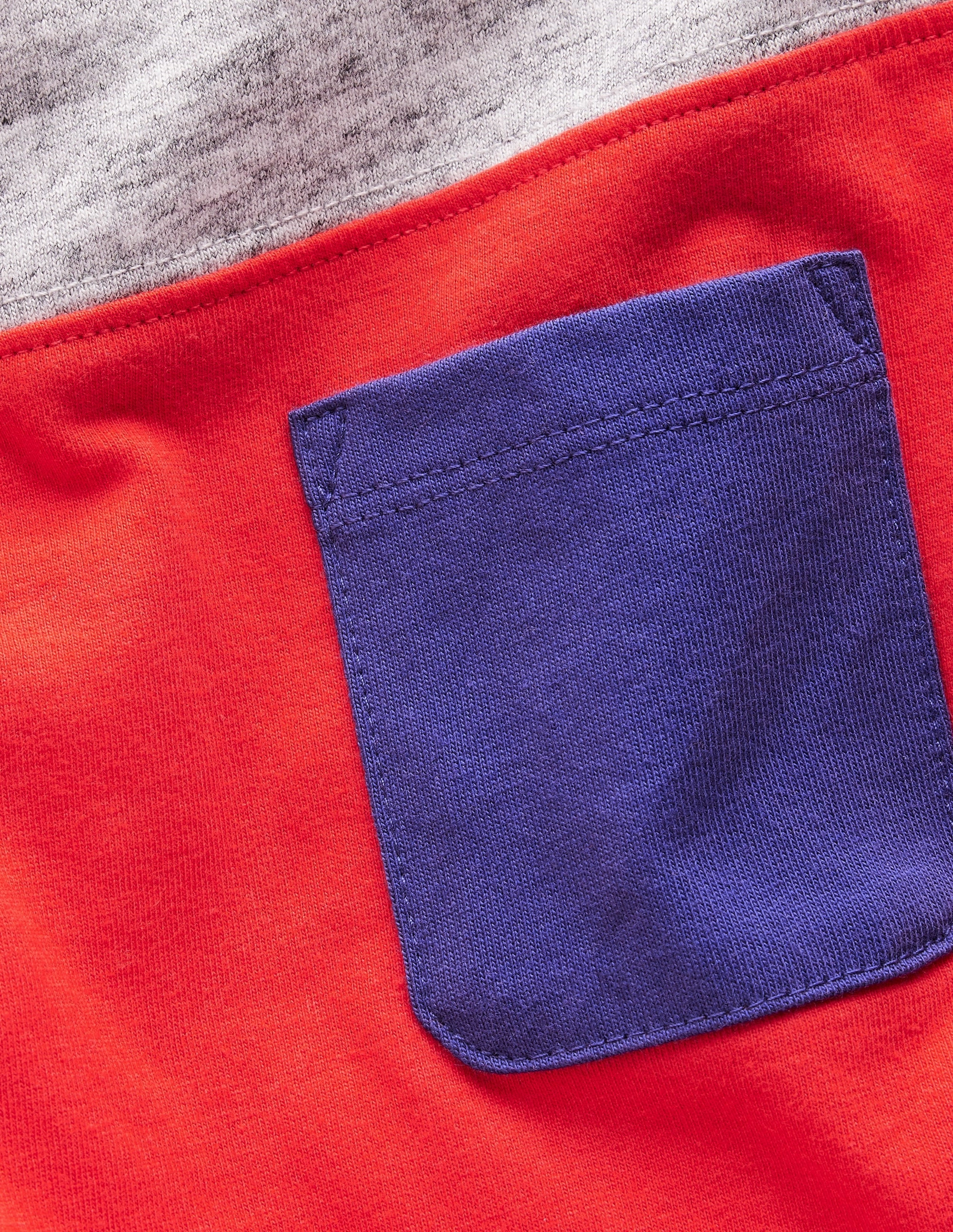 Chic Design yoga clothing Colourblock T-Shirt-Poppy Red Colourblock