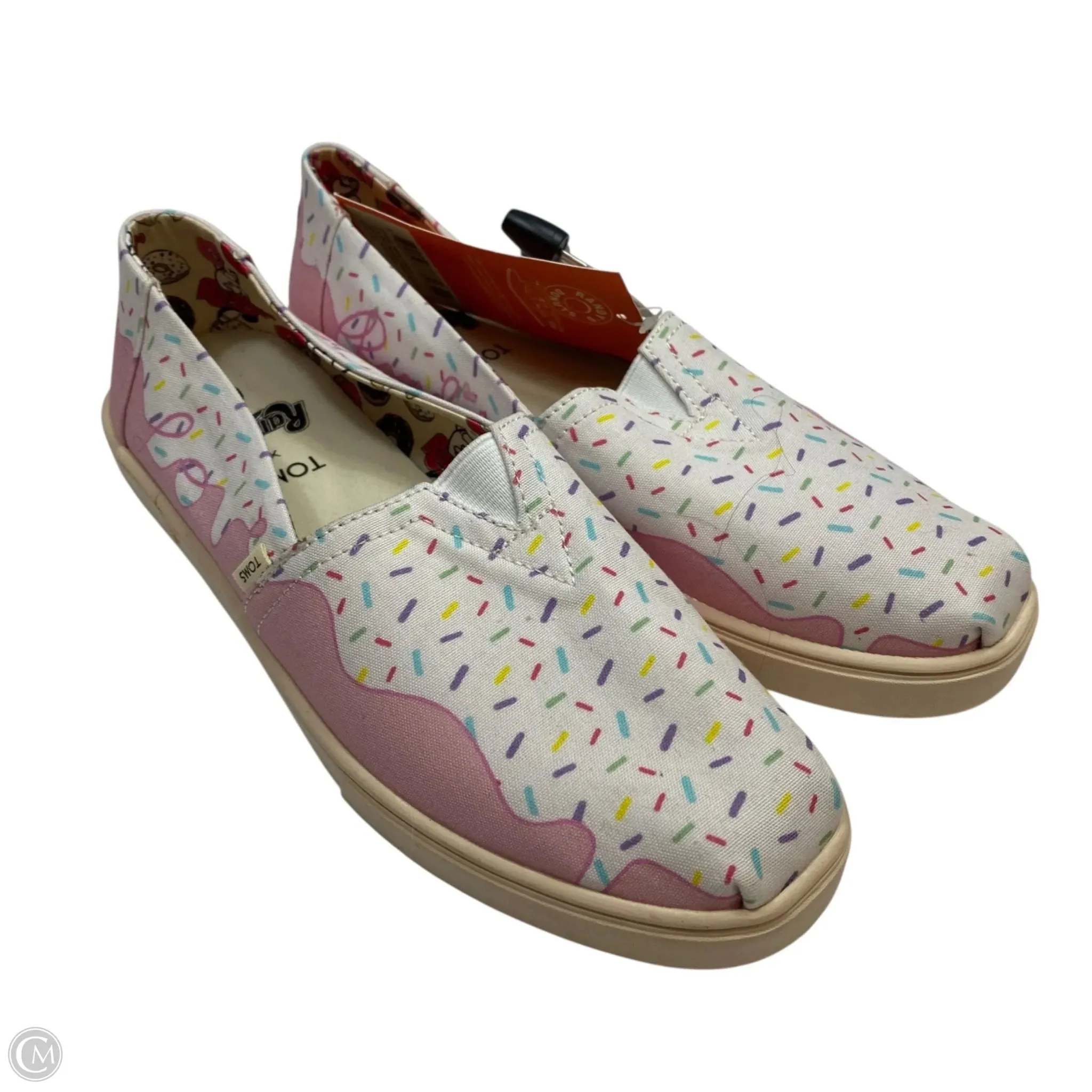 Shoes Flats By Toms In Pink & White, Size: 8.5 Guest Mood
