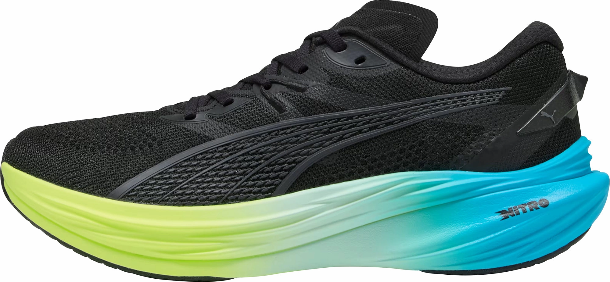 Puma Deviate Nitro 3 Mens Running Shoes - Black High Abrasion Guardrails Carbon Infused Plate