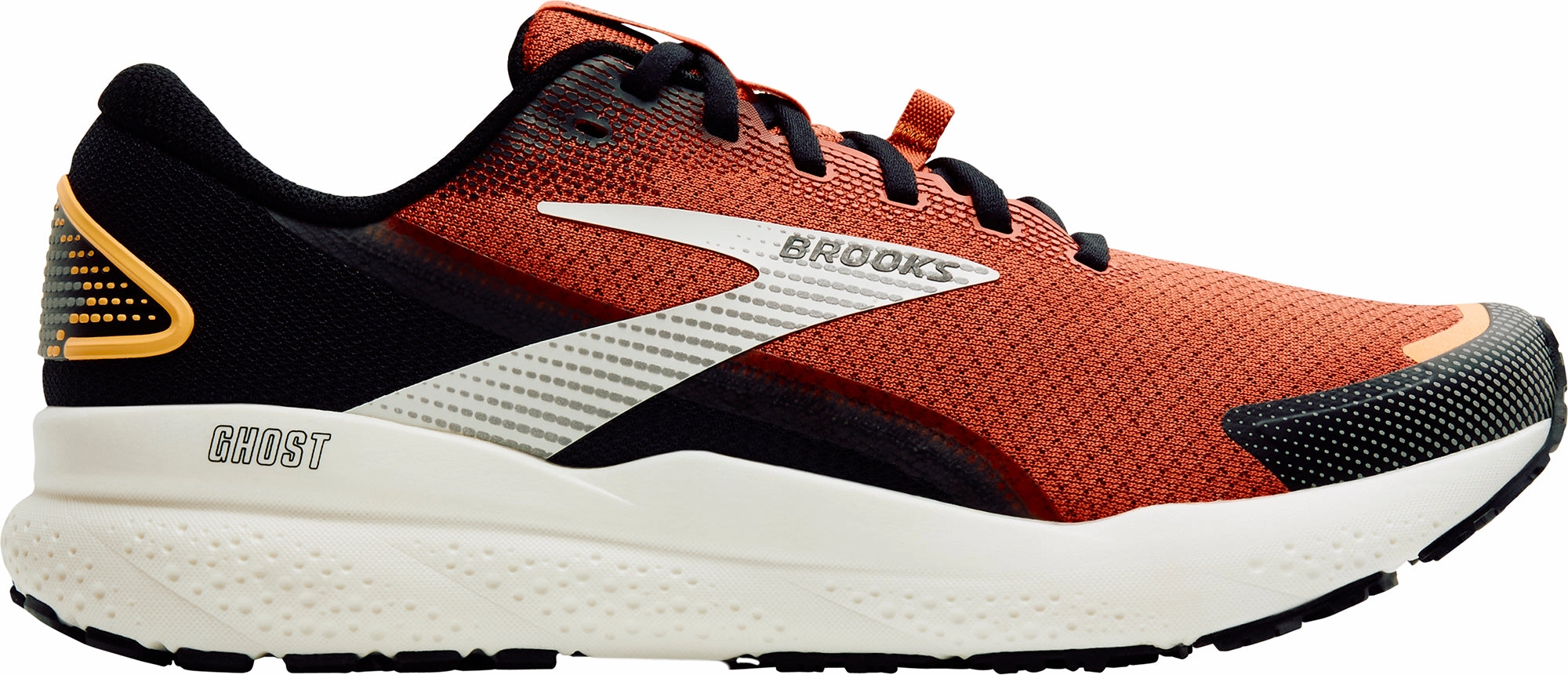 Brooks Ghost 16 Weatherized Mens Running Shoes - Orange arch - support sole shoes