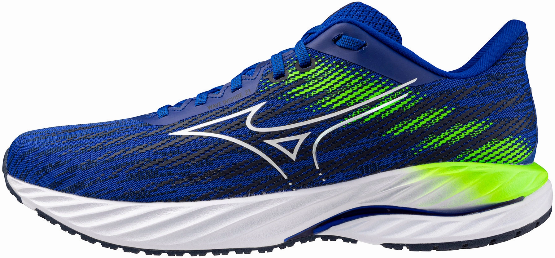 Mountain running soft - touch shoes Mizuno Wave Inspire 21 Mens Running Shoes Blue