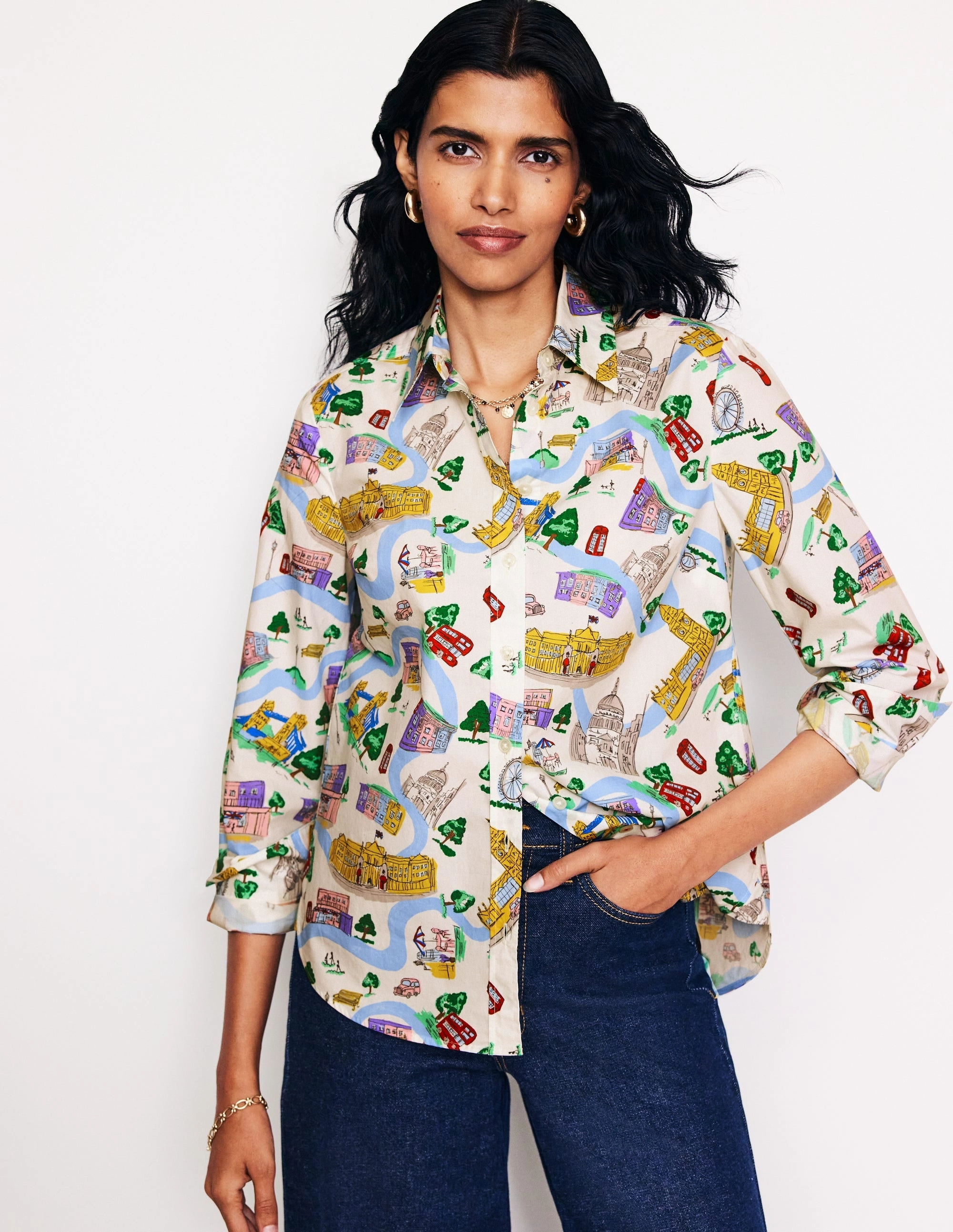 Sienna Cotton Shirt-Ivory, London Town Essential Style Wear