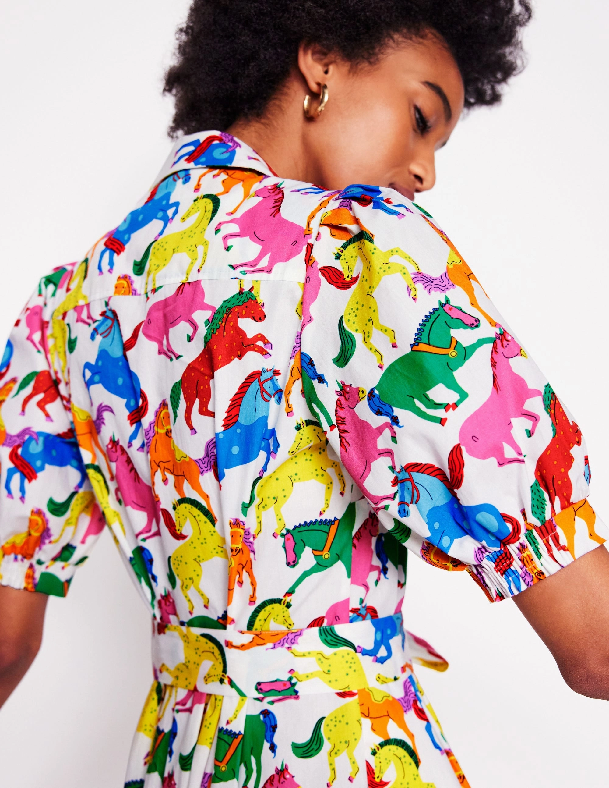 Urban Feel Relaxing Style Alexa Maxi Shirt Dress-Multi, Pony Club