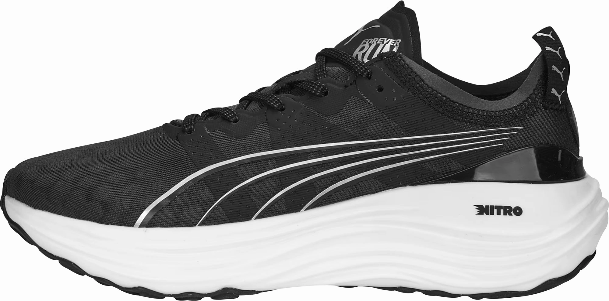 Puma ForeverRun Nitro Womens Running Shoes - Black heel - cup shoes