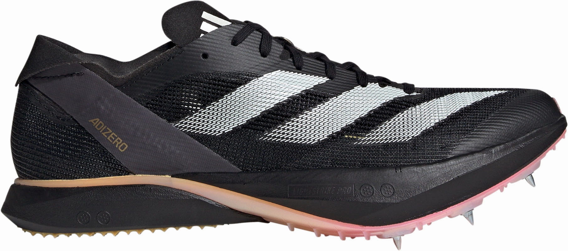 adidas Adizero Avanti Running Spikes - Black slow runners breathable running shoes