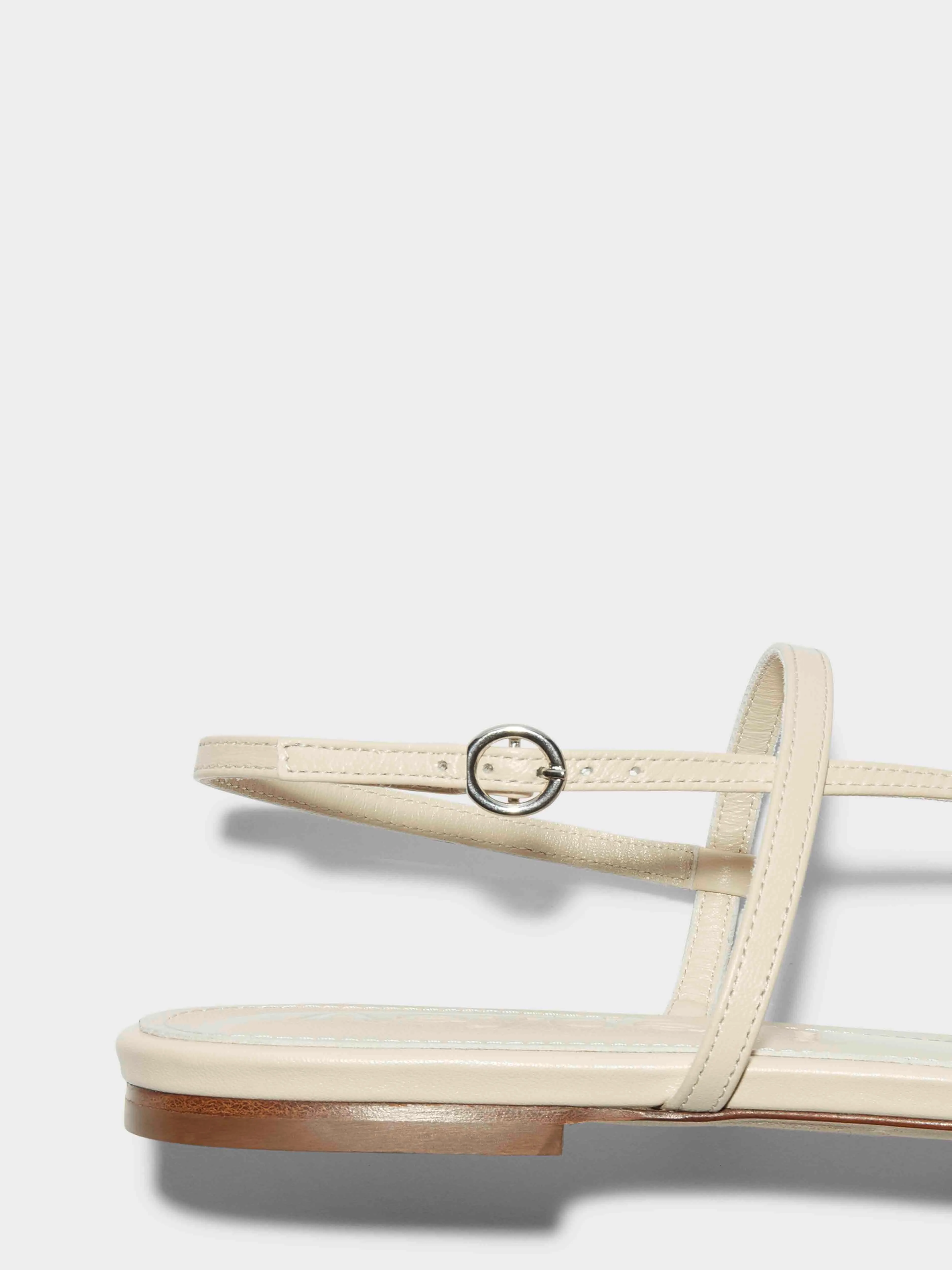 Soft Cushioned Footwear Ella Leather Toe-Post Sandals