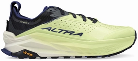 Altra Olympus 6 Mens Trail Running Shoes - Green lightweight - construction shoes Friction Reducite Insole