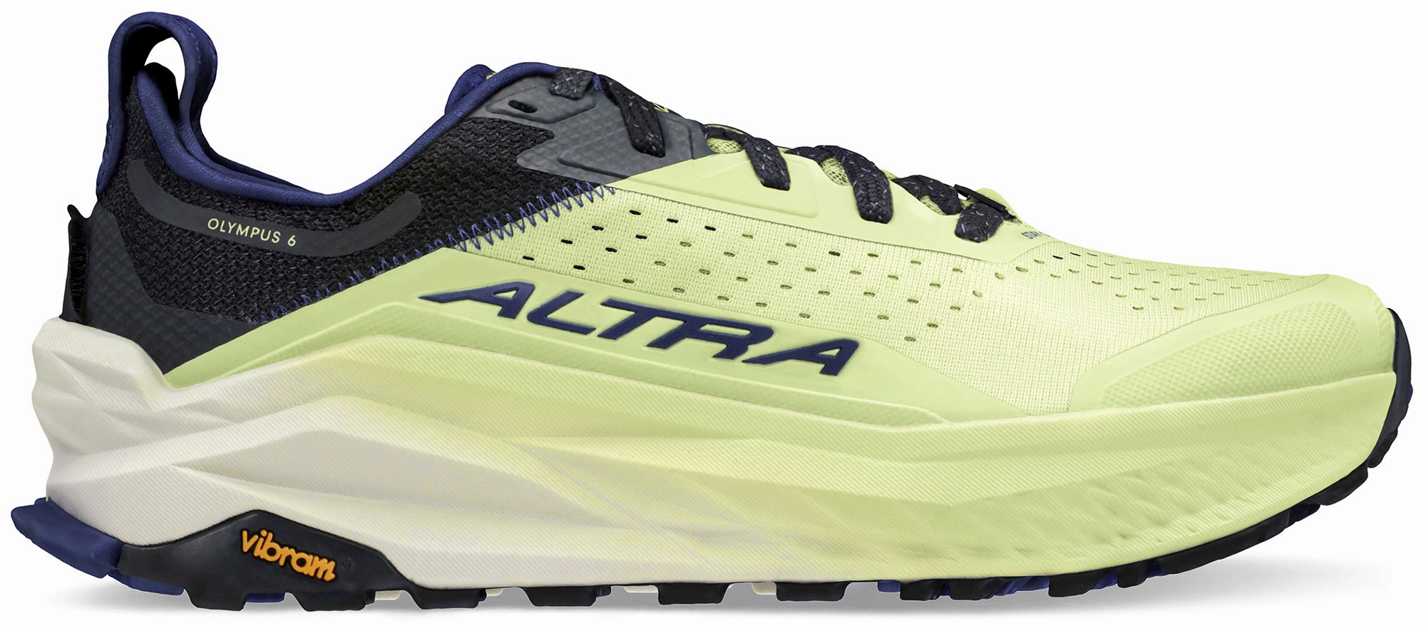 Altra Olympus 6 Mens Trail Running Shoes - Green lightweight - construction shoes Friction Reducite Insole