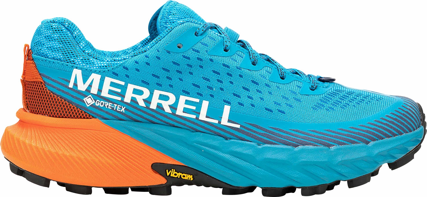 Merrell Agility Peak 5 GORE-TEX Womens Trail Running Shoes - Blue Ventilation Perforation System