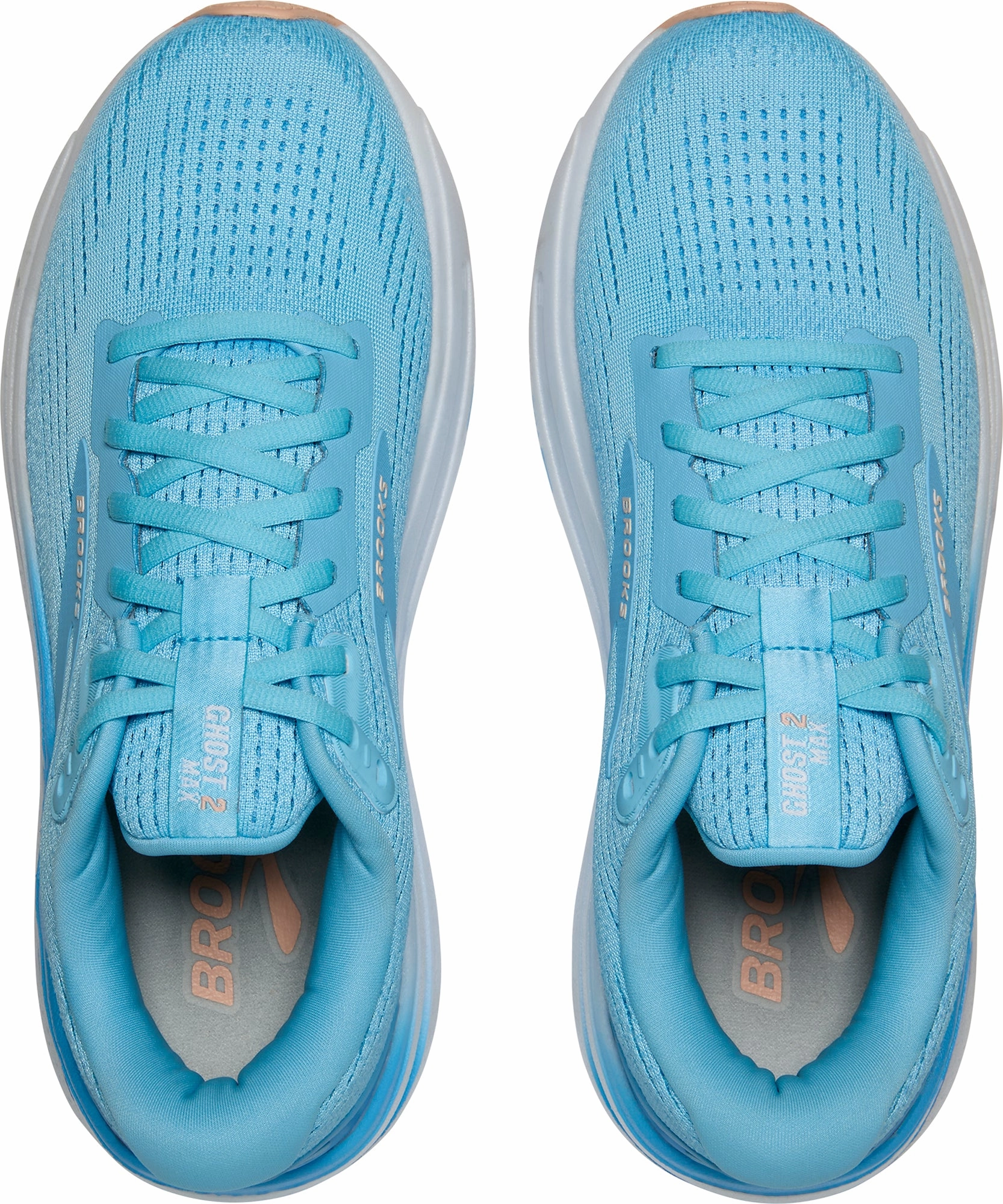 Brooks Ghost Max 2 Womens Running Shoes - Blue Narrow fit choice Multi Density Insoles