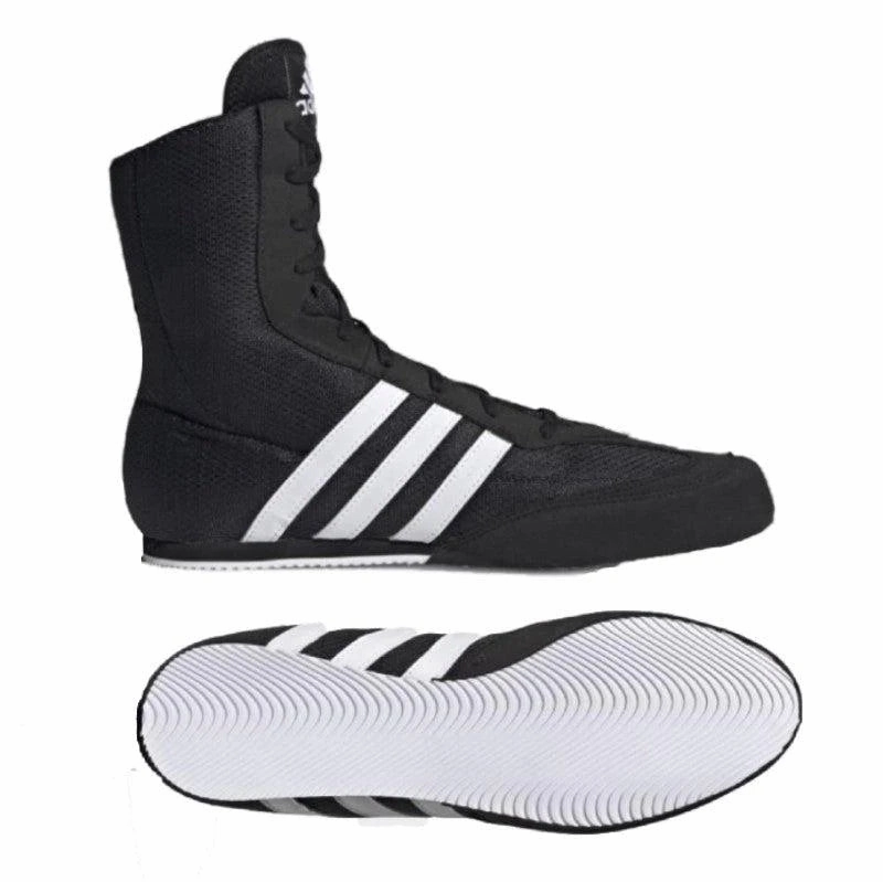 adidas Box Hog 2.0 Boxing Boots Black Breathable Slip Resistant Mountain Climber Rubberized Tread
