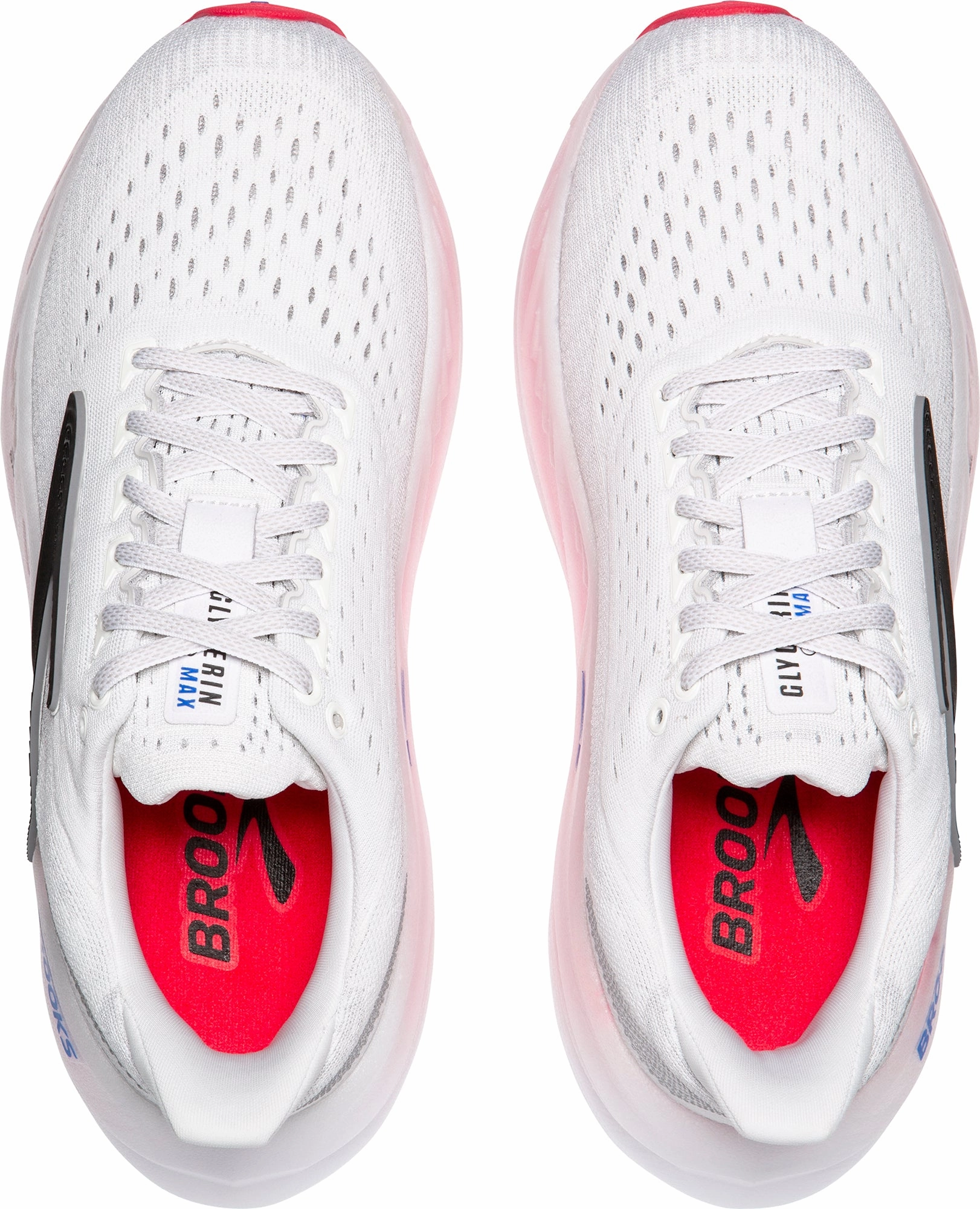 Brooks Glycerin Max Womens Running Shoes - White Responsive Cushioning Tech Customizable Fit Technology