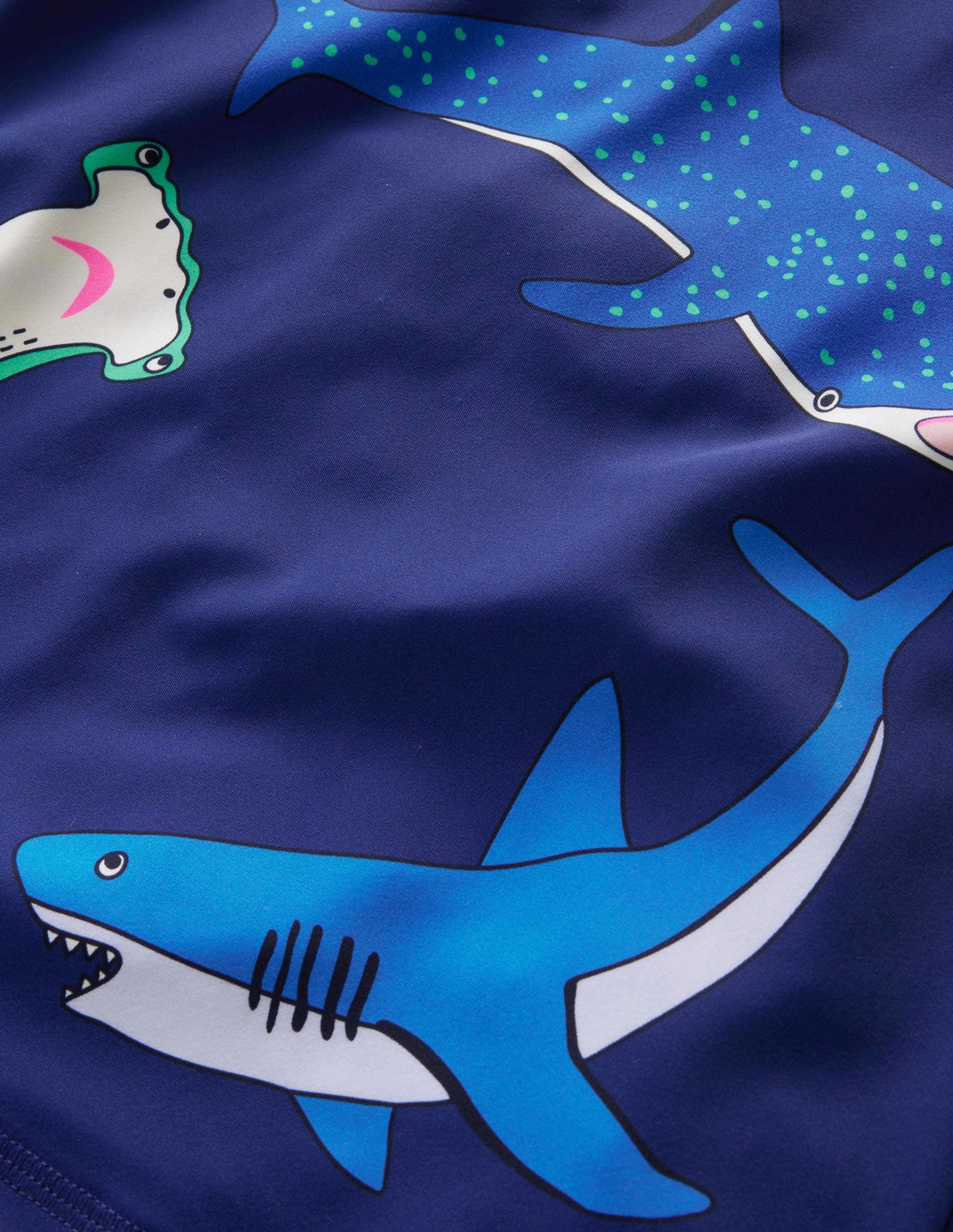 Logo Rash Vest-Sapphire Blue Sharks Tone-On-Tone
