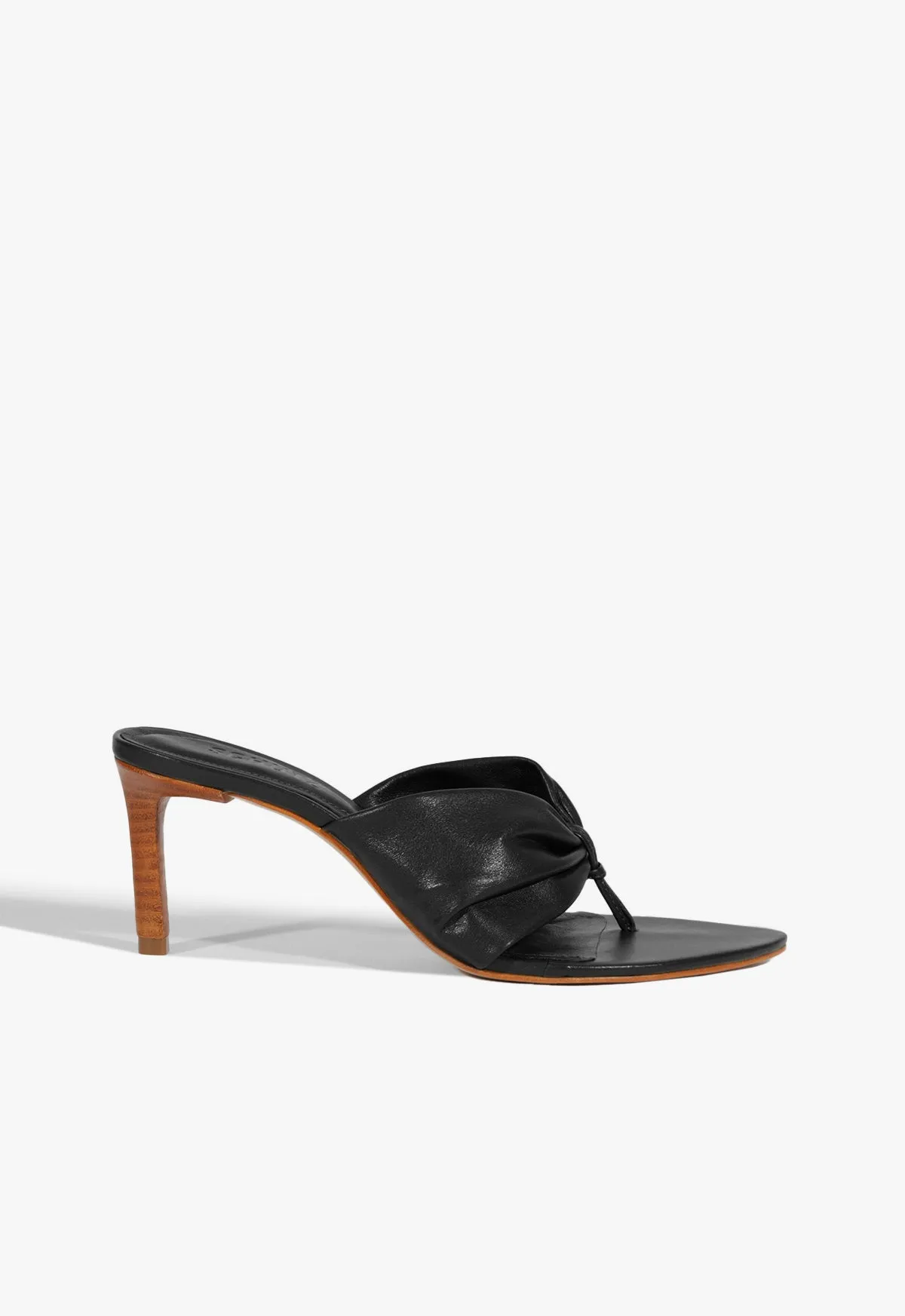 Lori Mid Leather Sandal Simple Wear Mood