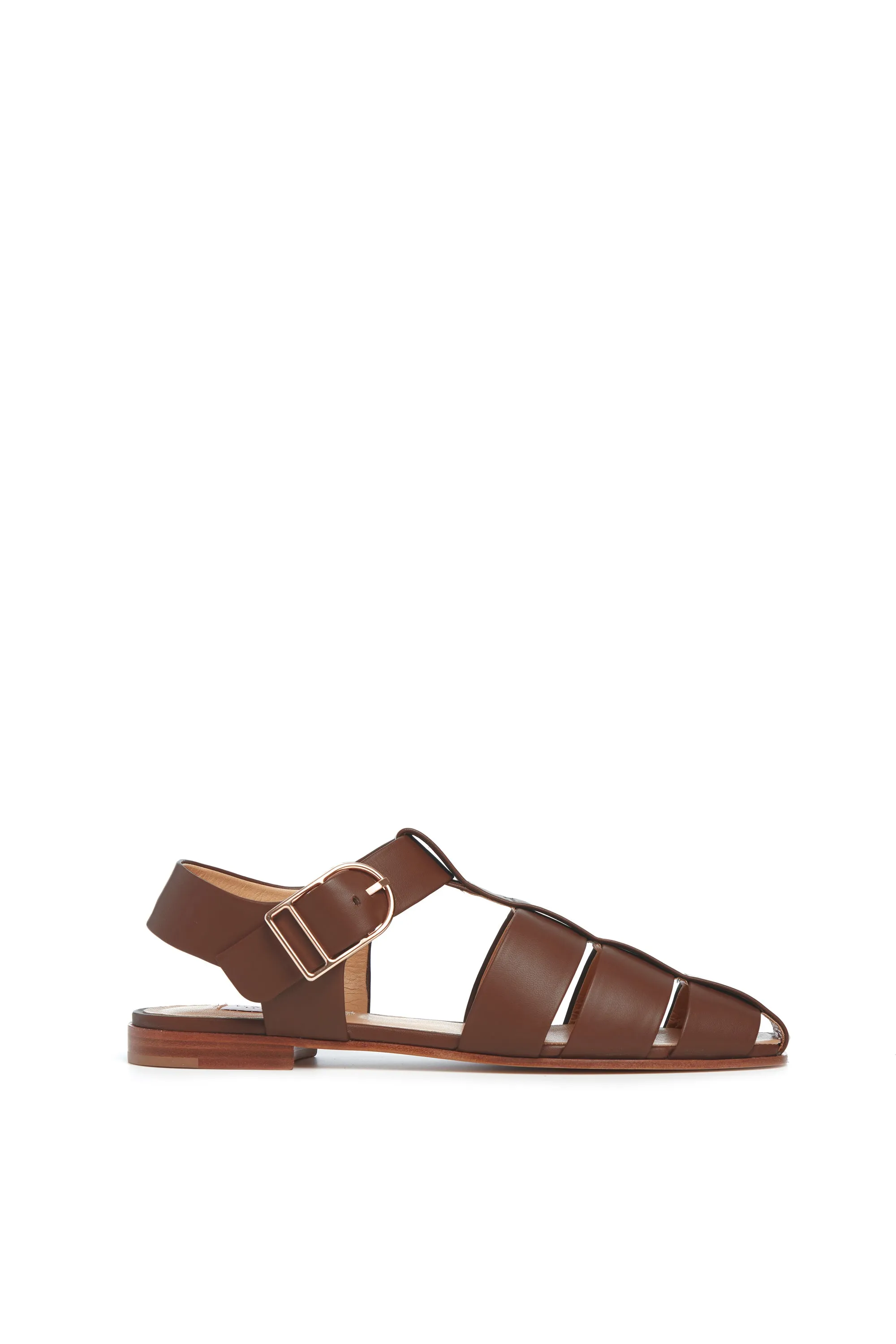 Lynn Sandal in Chocolate Nappa Leather Comfort Path