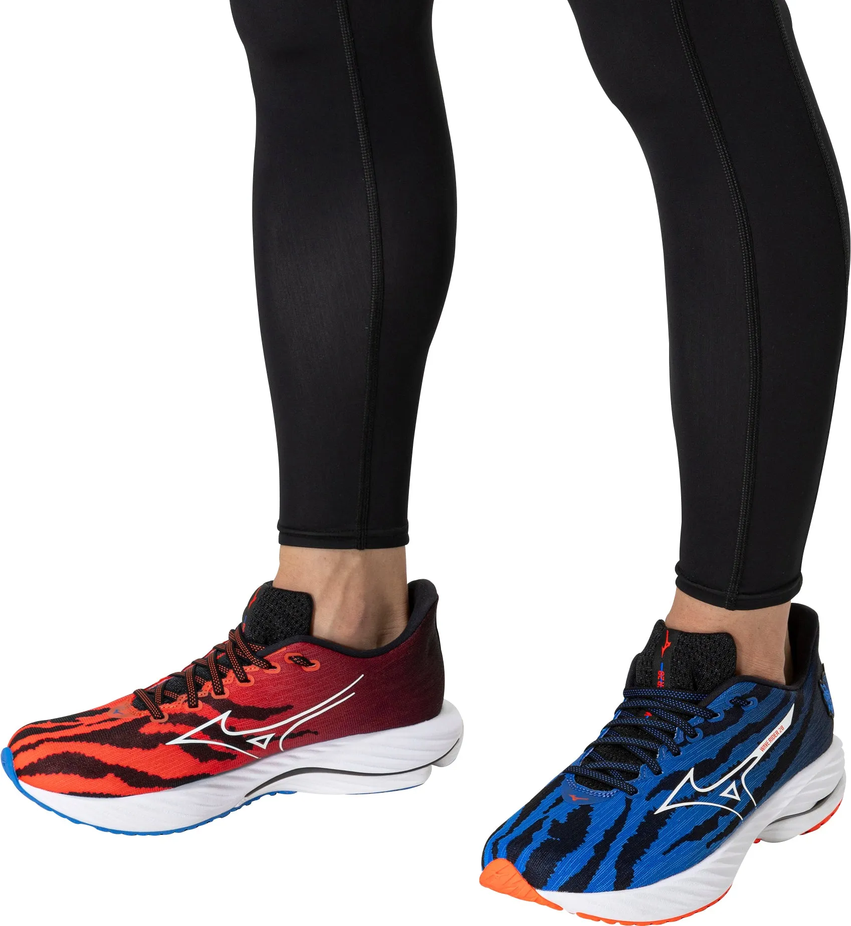 Mizuno Wave Rider 28 Mens Running Shoes - Blue long - distance running shoes low - arch - feature shoes