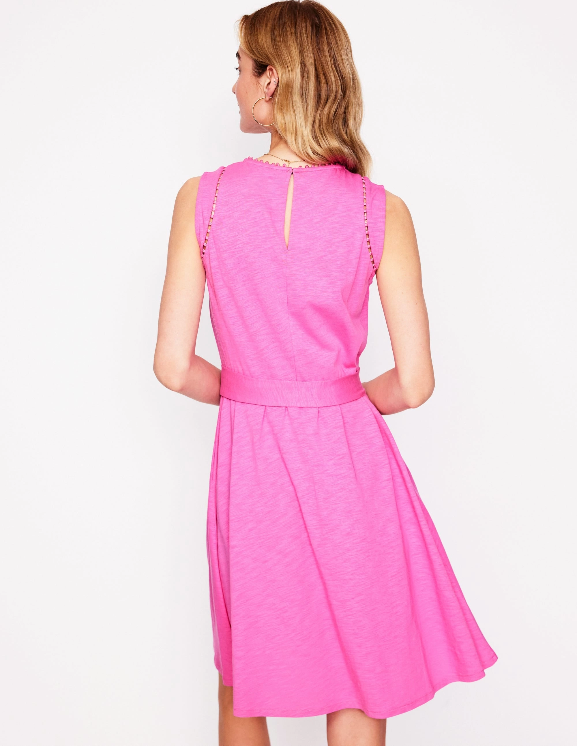 Mila Trim Short Jersey Dress-Tickled Pink Bold Style Tulle Air