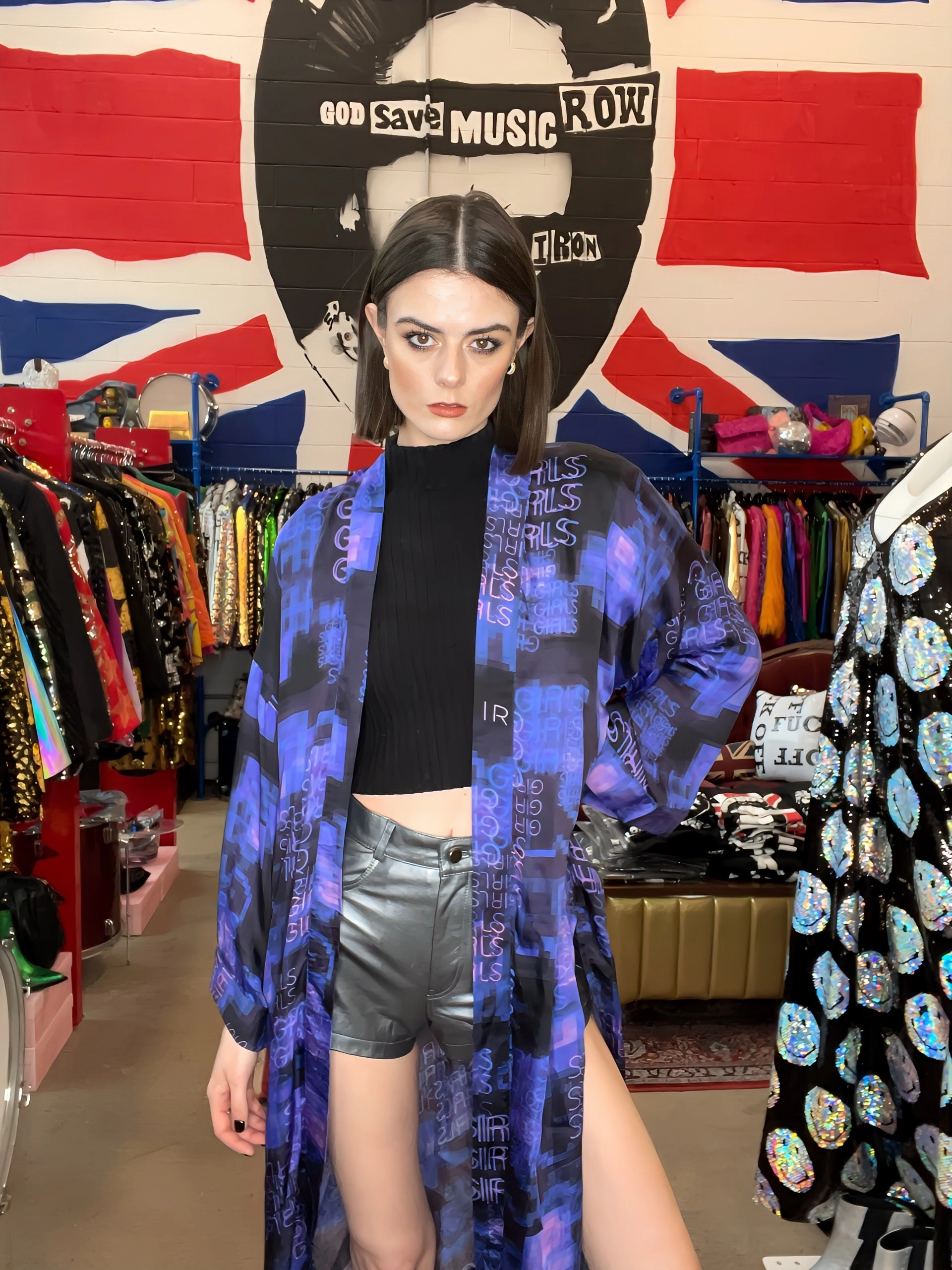 Any Old Iron Blue Girls Girls Girls Duster Crisp Air Comfy Layer