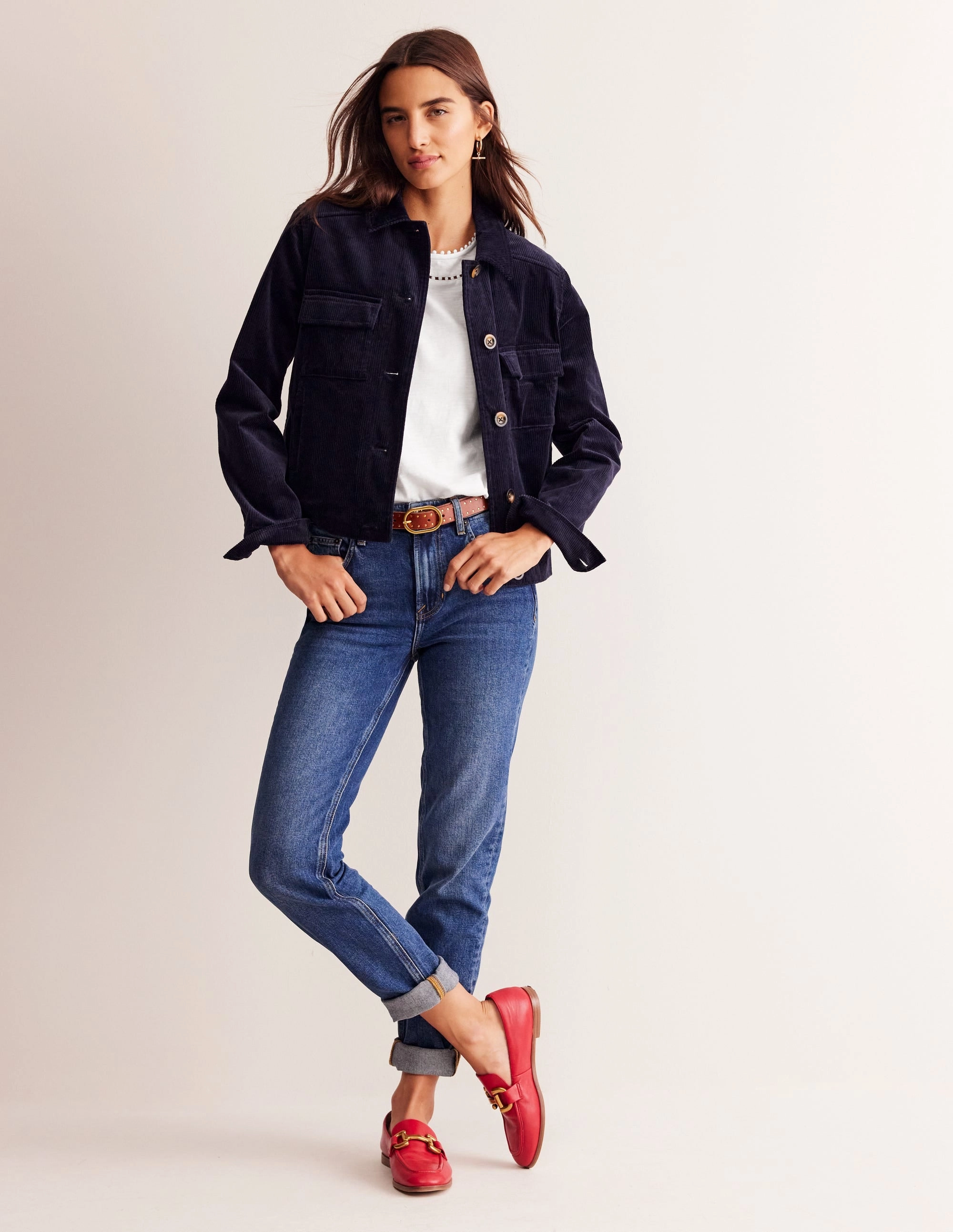 Breathable Active Wear Mila Trim Detail Top-White