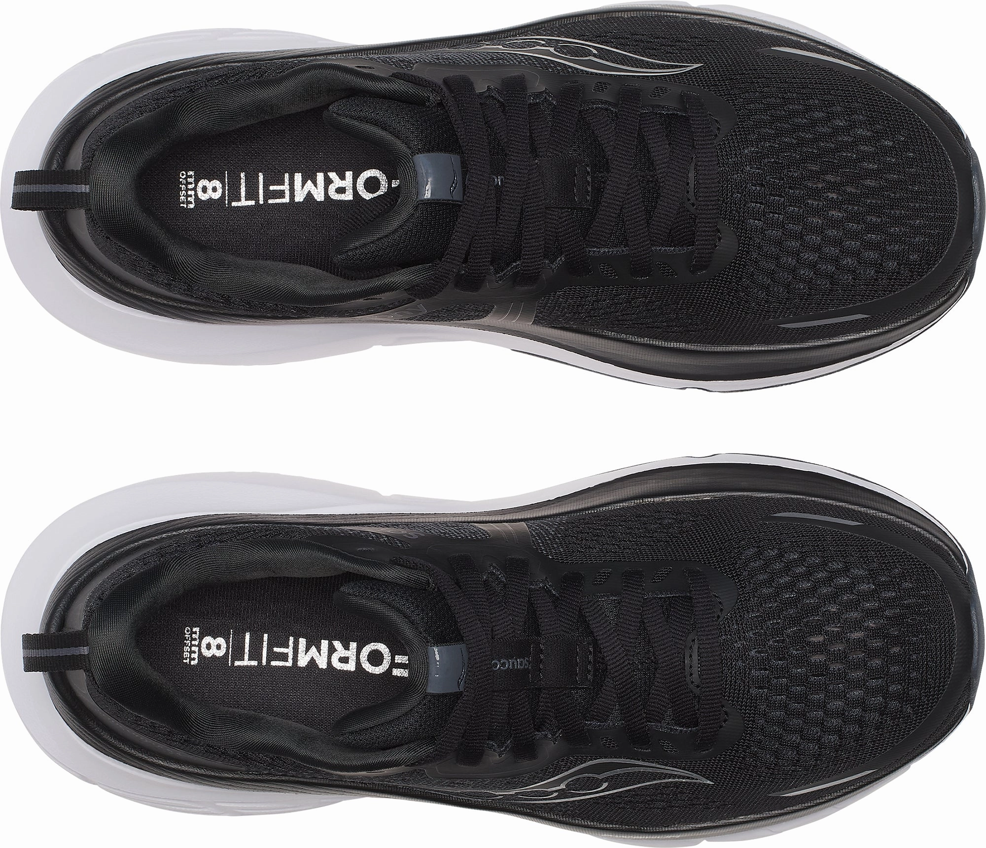 Saucony Guide 18 WIDE FIT Womens Running Shoes - Black Anti Odour Tech