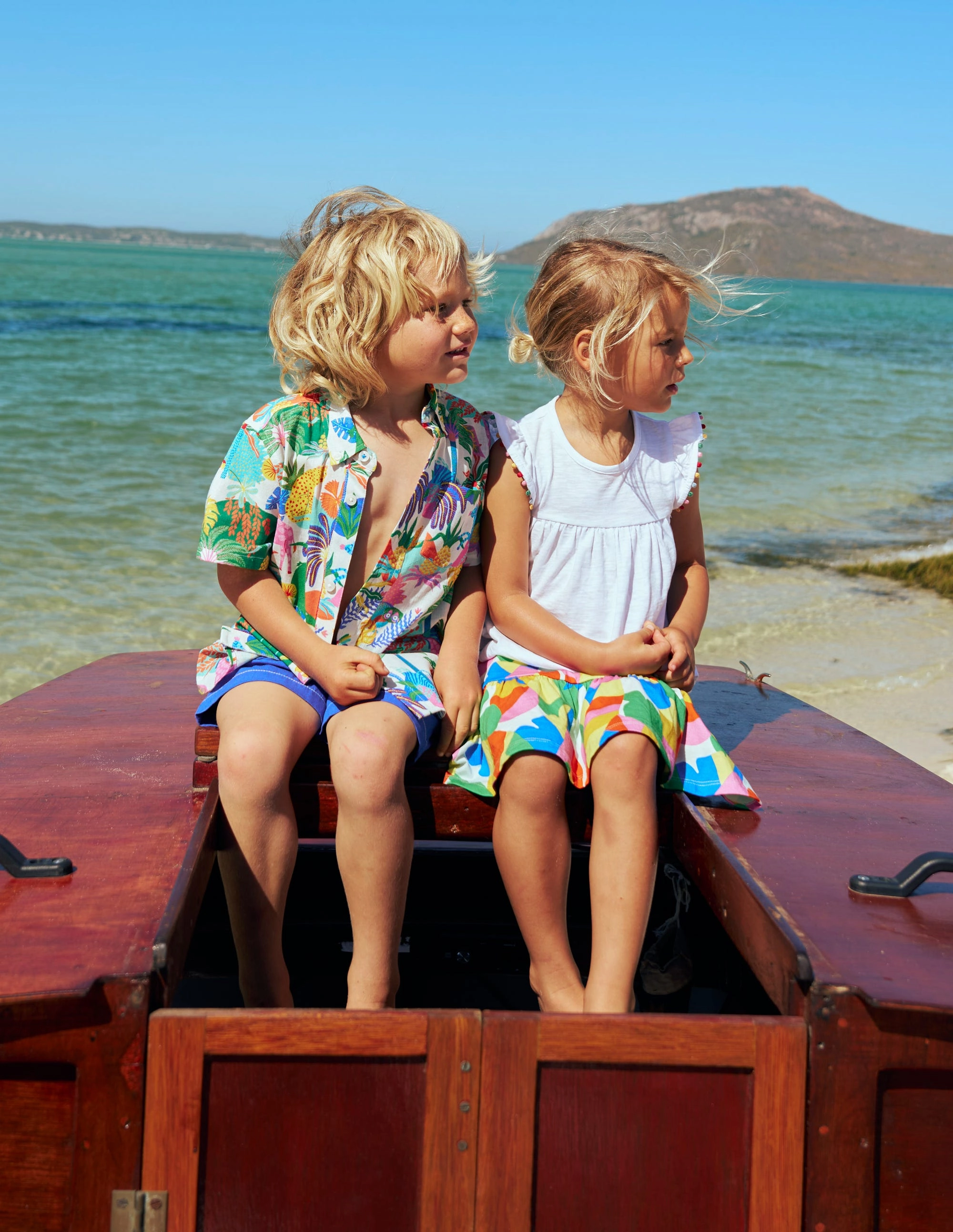 Chilly Weather Style Cotton Linen Shirt-Ivory Multi Jungle