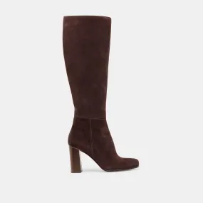 HUDSIN WIDE CALF BOOTS MAHOGANY SUEDE Protective Finish Snowy Path Farmer