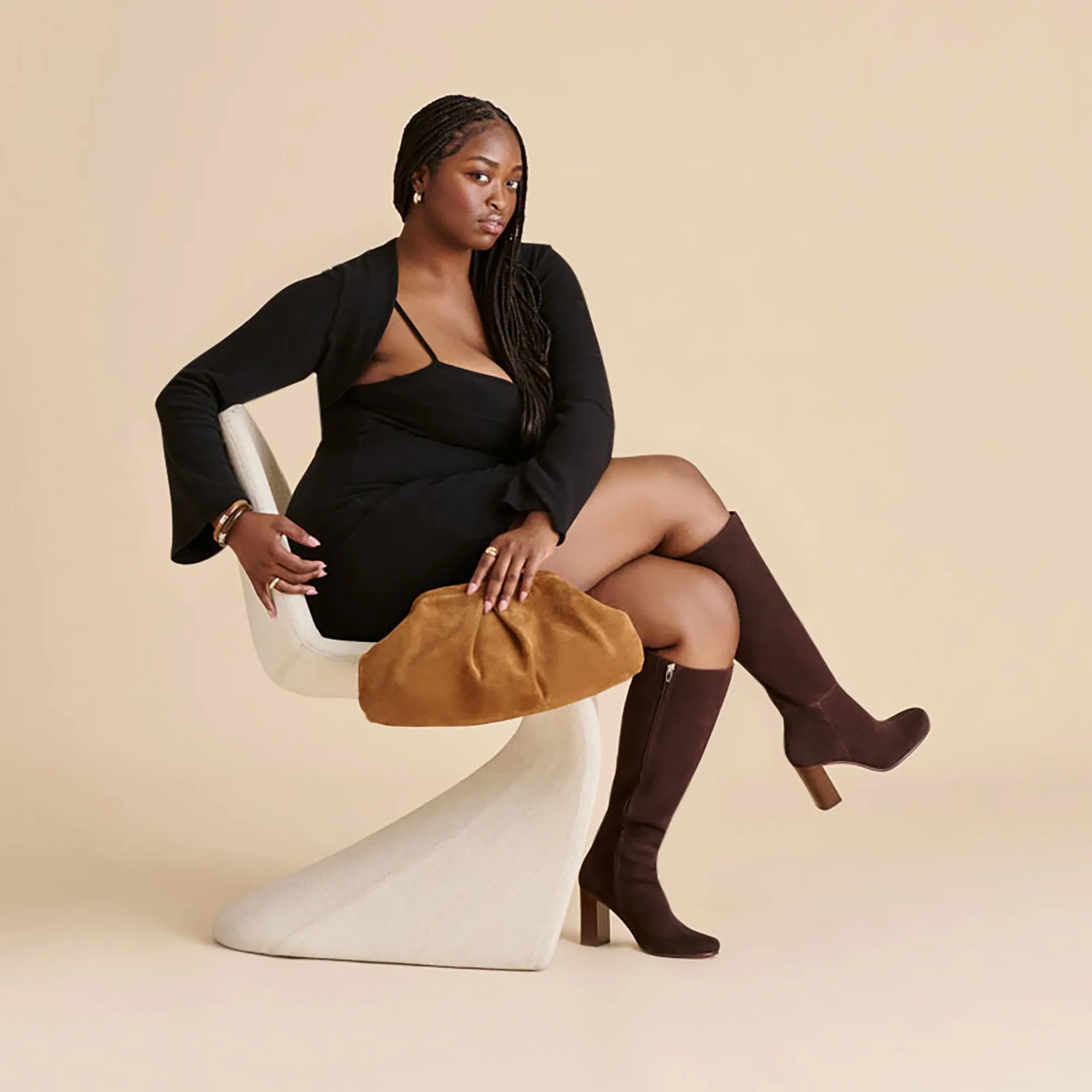 Mesh Upper Summer Friendly HUDSIN WIDE CALF BOOTS MAHOGANY SUEDE