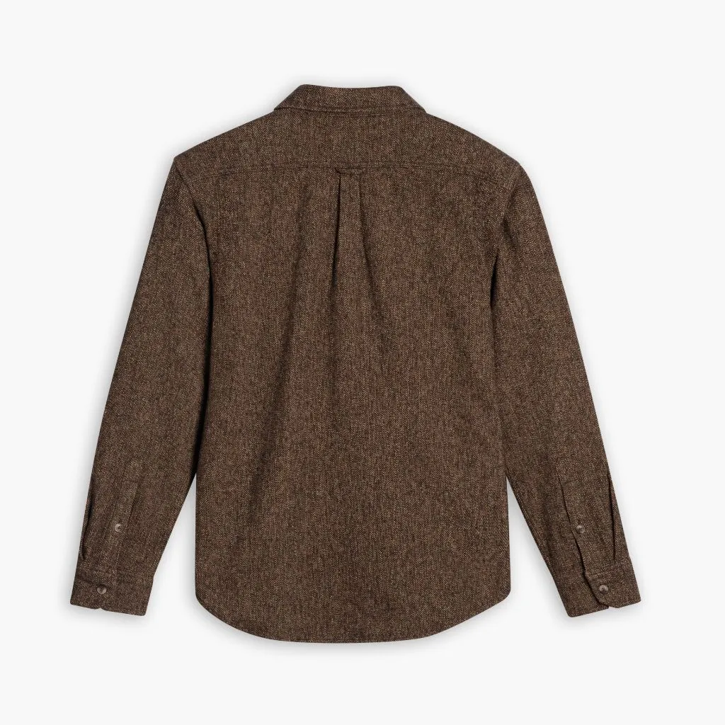 Summit Flannel Shirt | Brown Herringbone Customizable Option