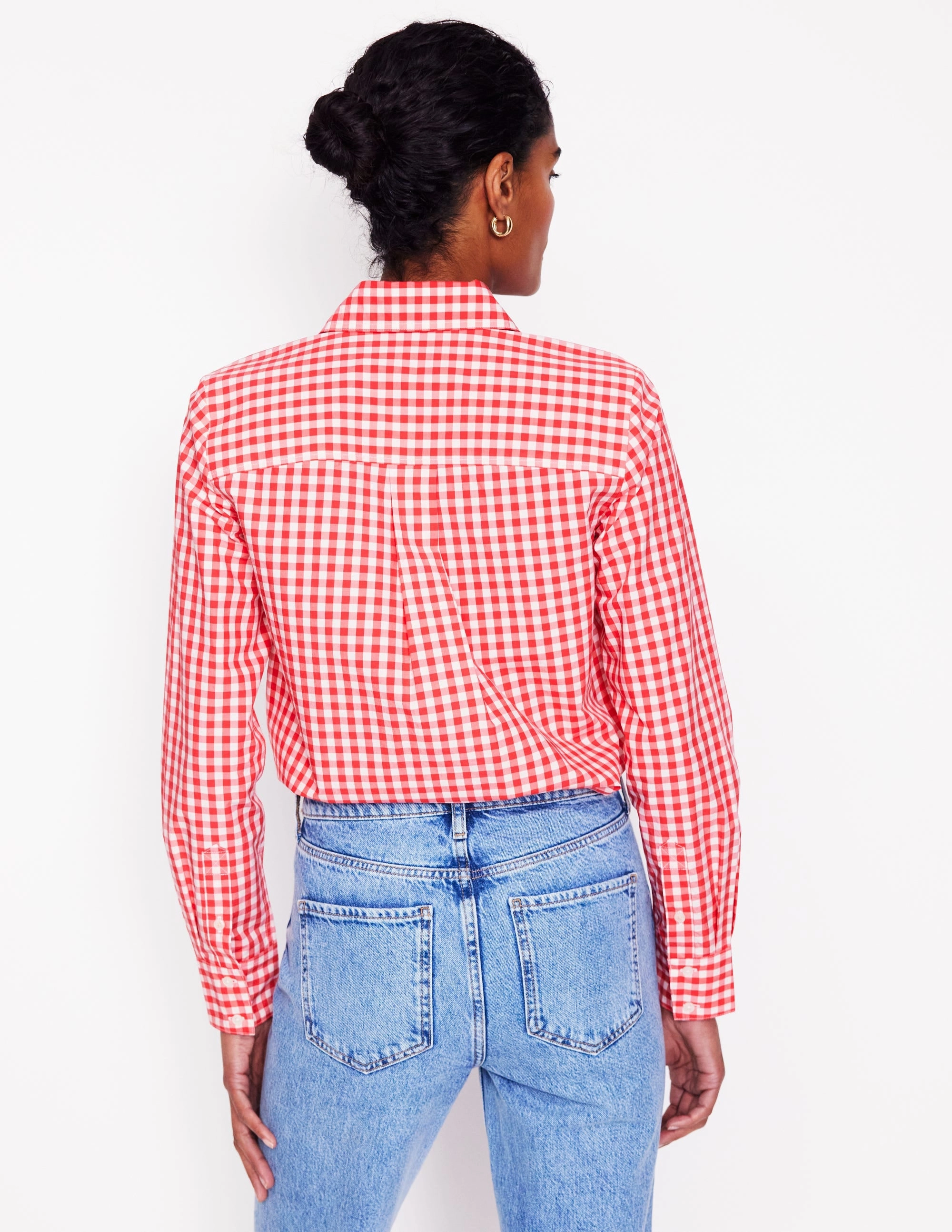 Comfy Pieces Sienna Cotton Shirt-Jam Red Gingham